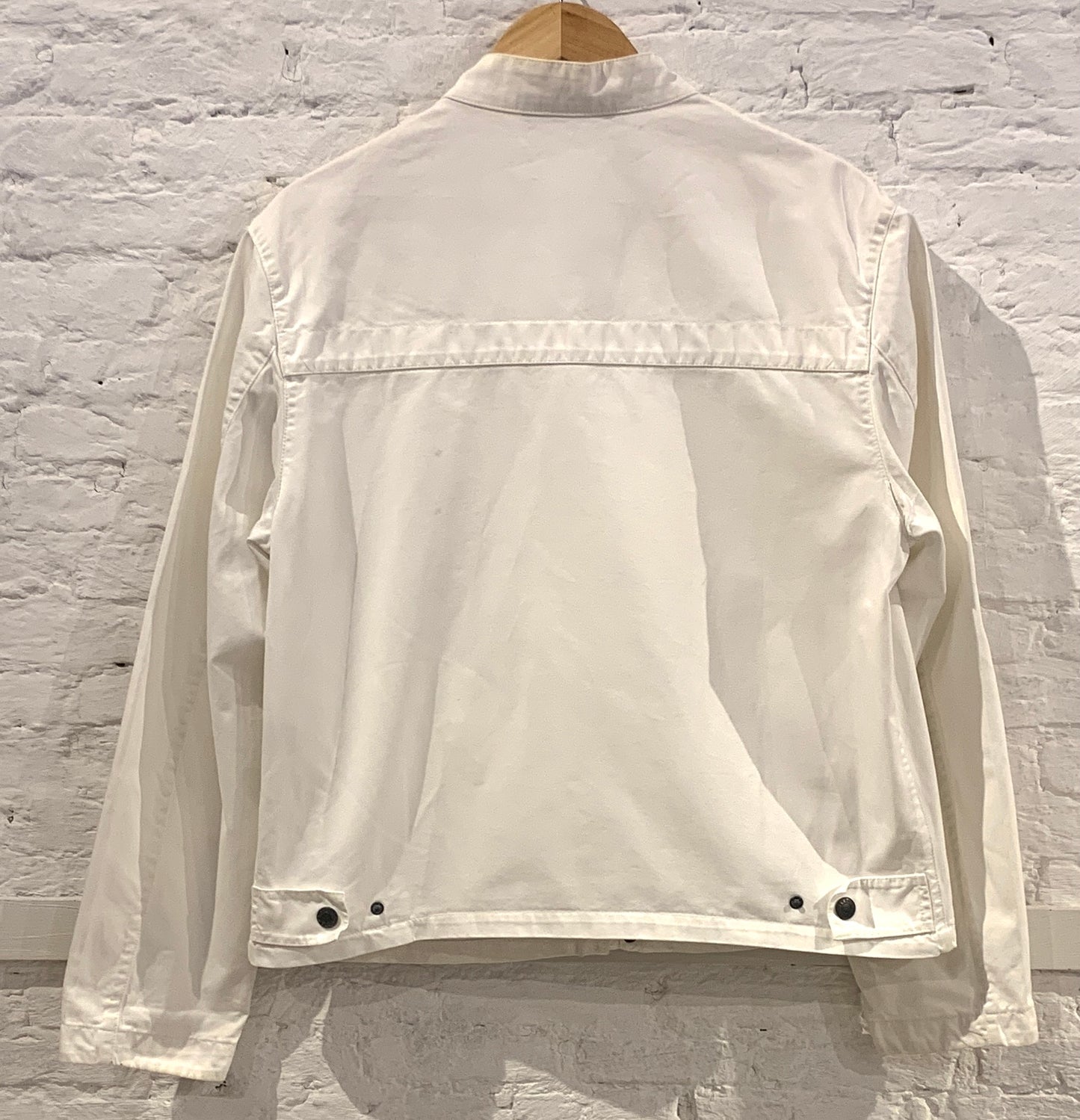 Katharine Hamnett Vintage 1980s/90s White Waxed Cotton Moto Jacket