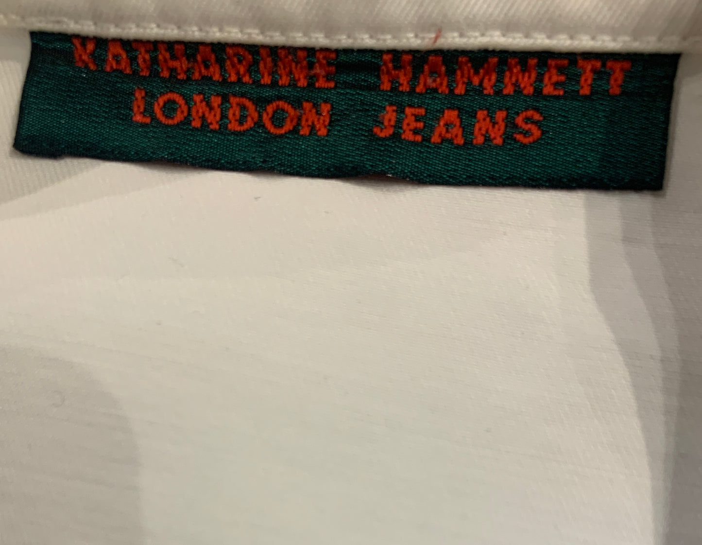Katharine Hamnett Vintage 1980s/90s White Waxed Cotton Moto Jacket