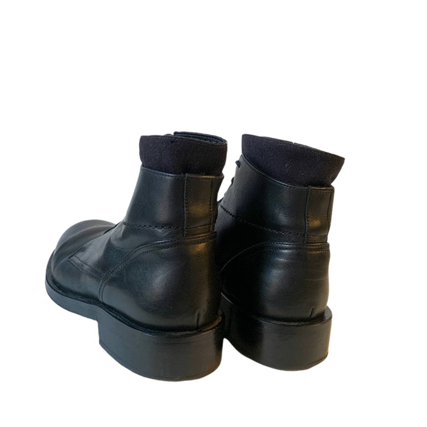 Vintage Dirk Schönberger Black Leather Military Style Boots