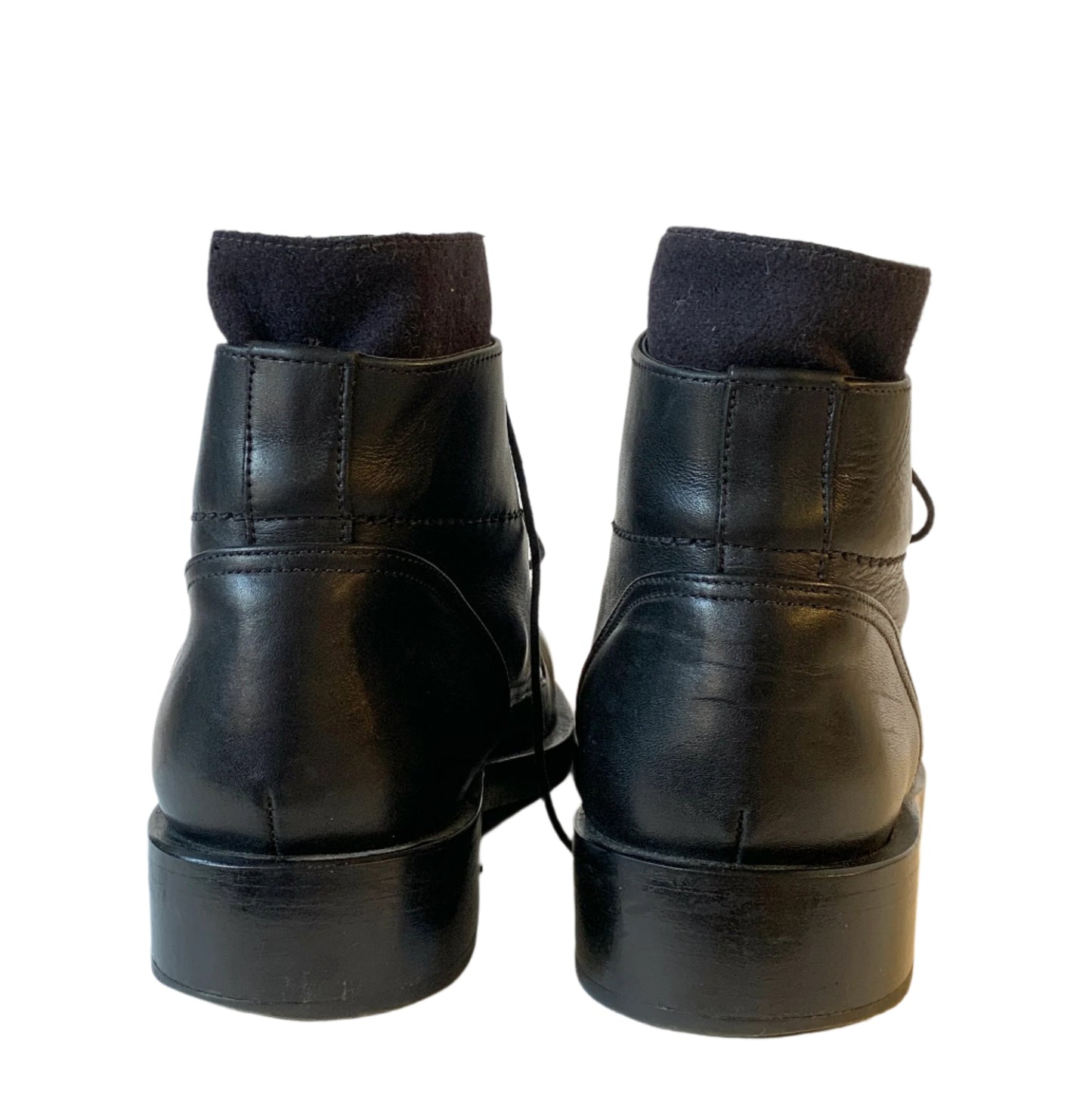 Vintage Dirk Schönberger Black Leather Military Style Boots