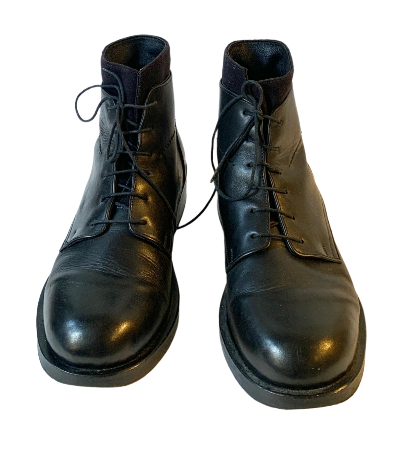 Vintage Dirk Schönberger Black Leather Military Style Boots