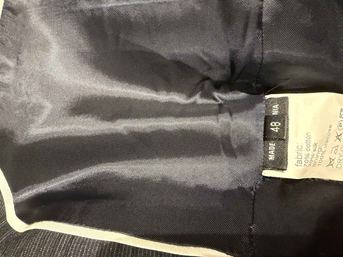 Raf Simons SS2007 Striped Cotton-Silk Blazer (Size 48)