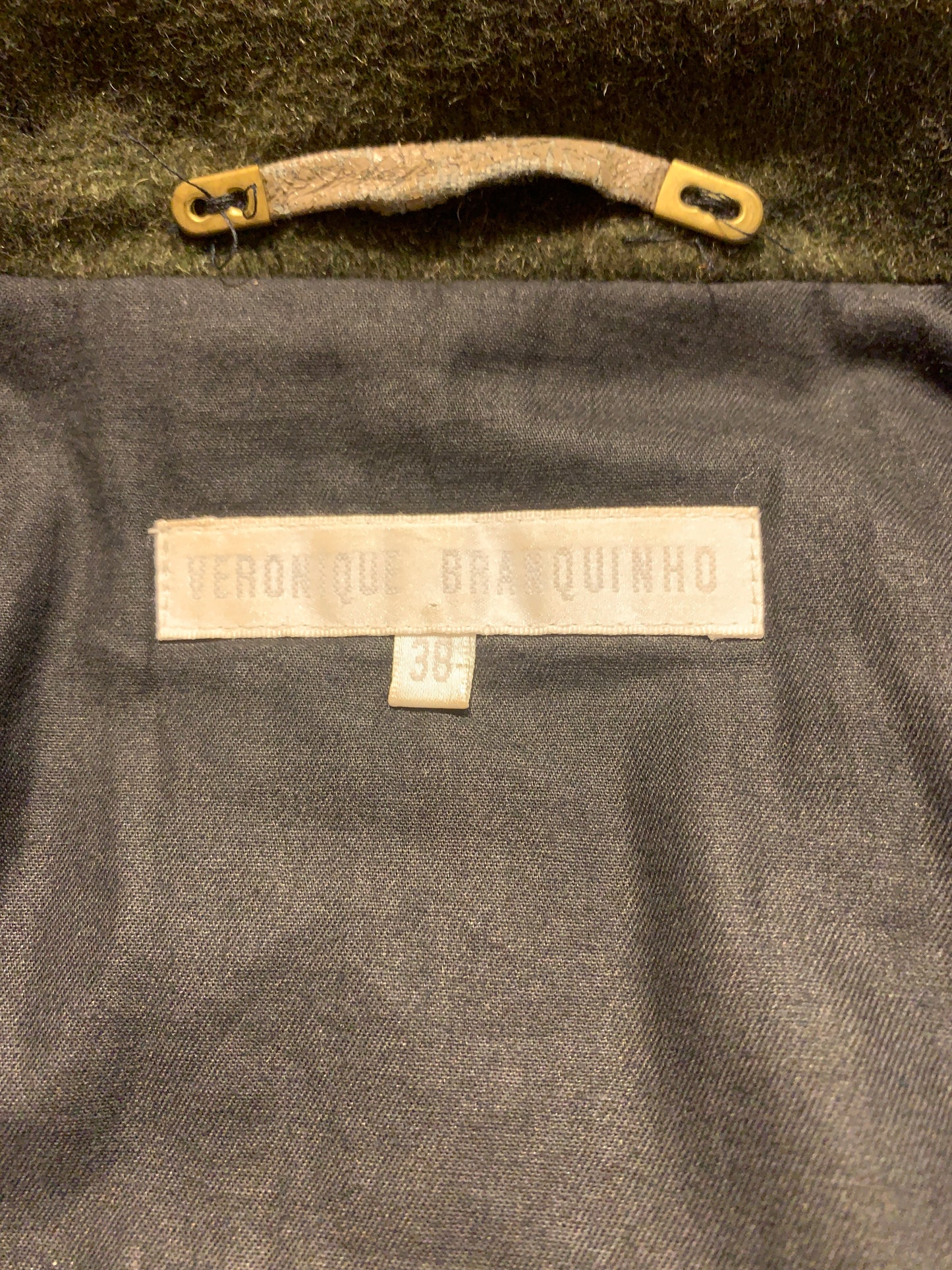 Vintage Veronique Branquinho Army Green Wool Princess Coat