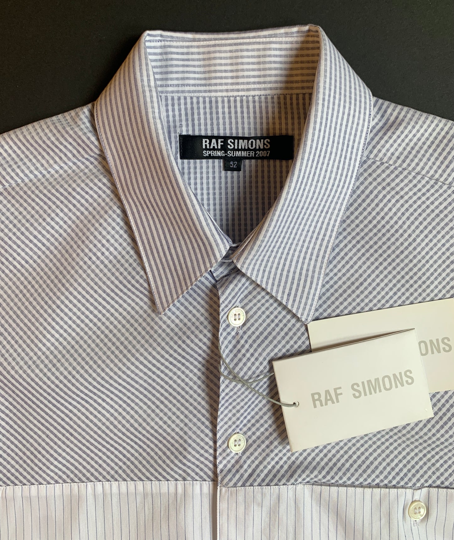 Raf Simons Spring Summer 2007 cotton short sleeve patchwork shirt NWT