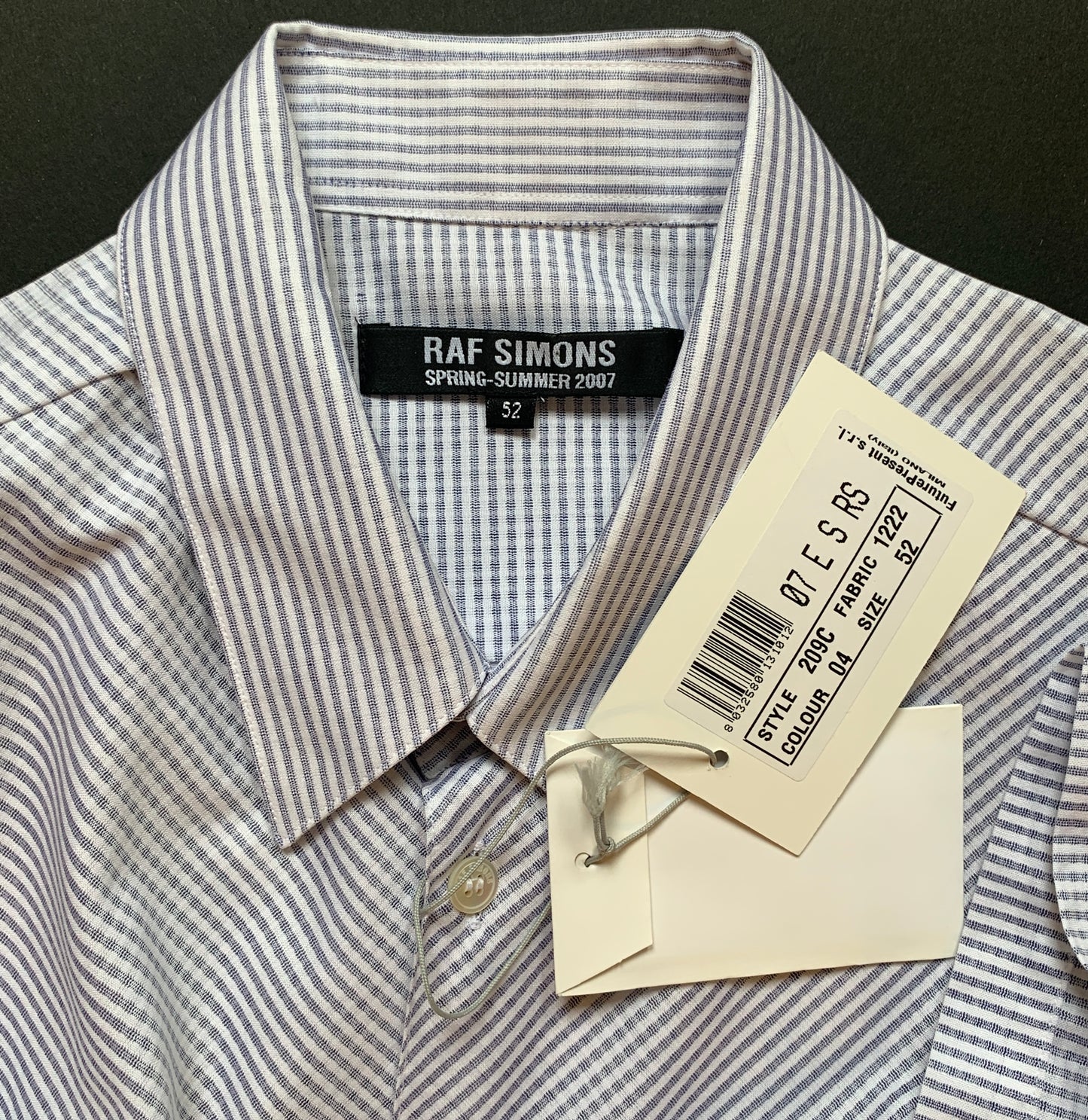 Raf Simons Spring Summer 2007 cotton short sleeve patchwork shirt NWT