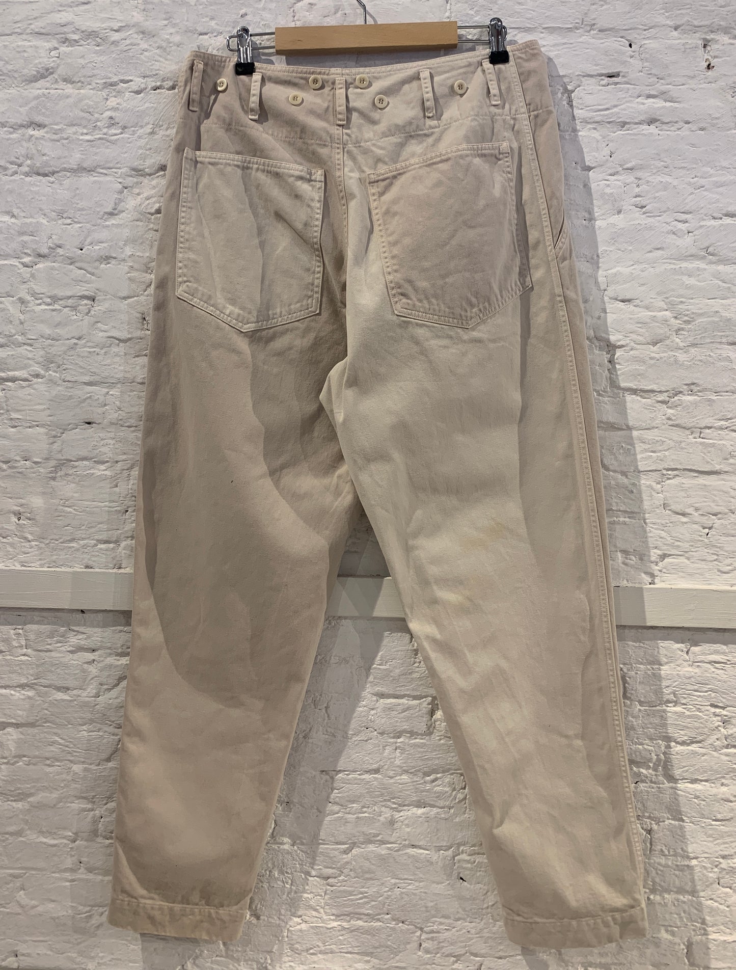 Katharine Hamnett 1980s Cotton Multi-Pocket Cargo Work Trousers