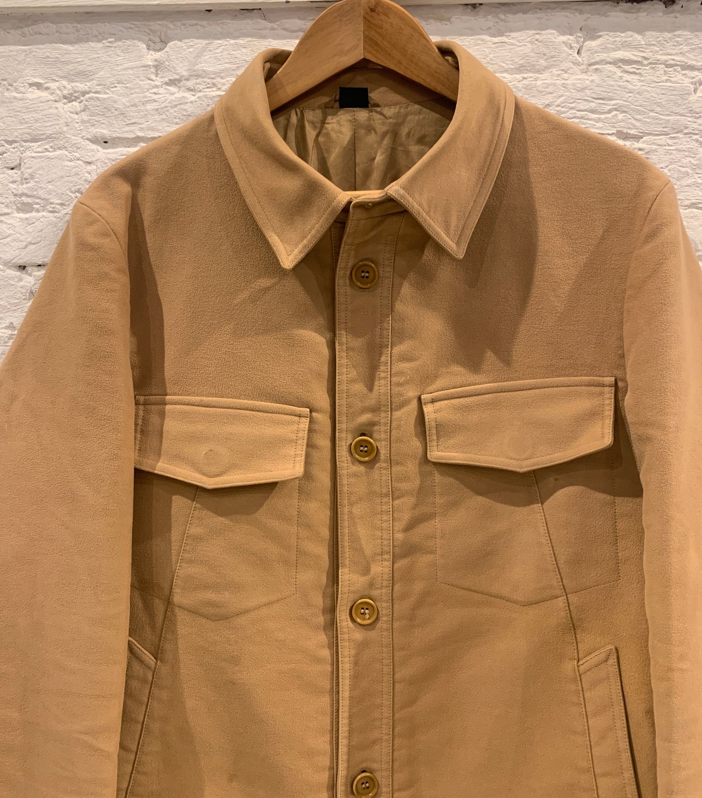 Helmut Lang Vintage 1990's Tailored Camel Moleskin Jacket