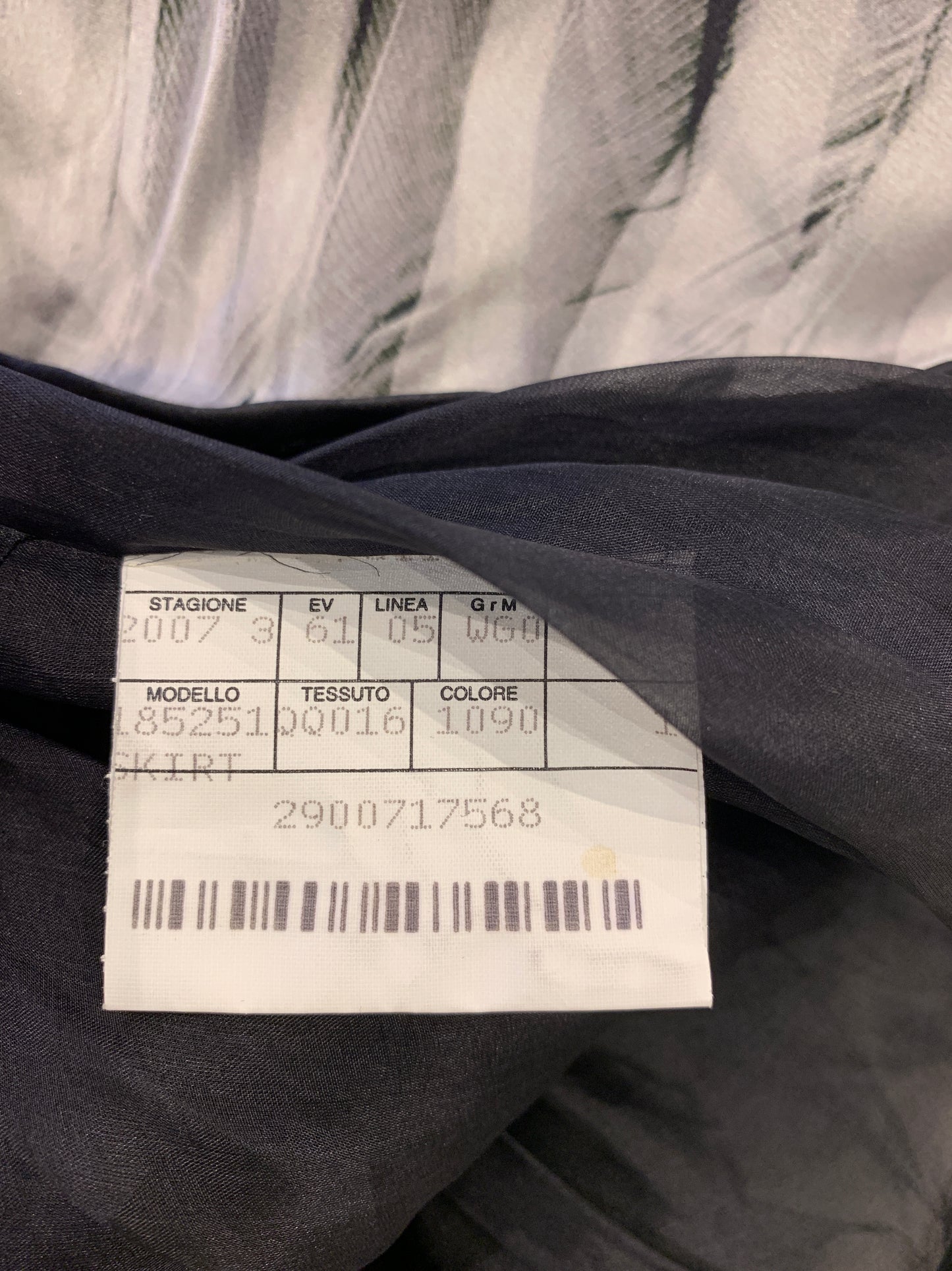 Alexander McQueen, Feather print laser cut silk skirt