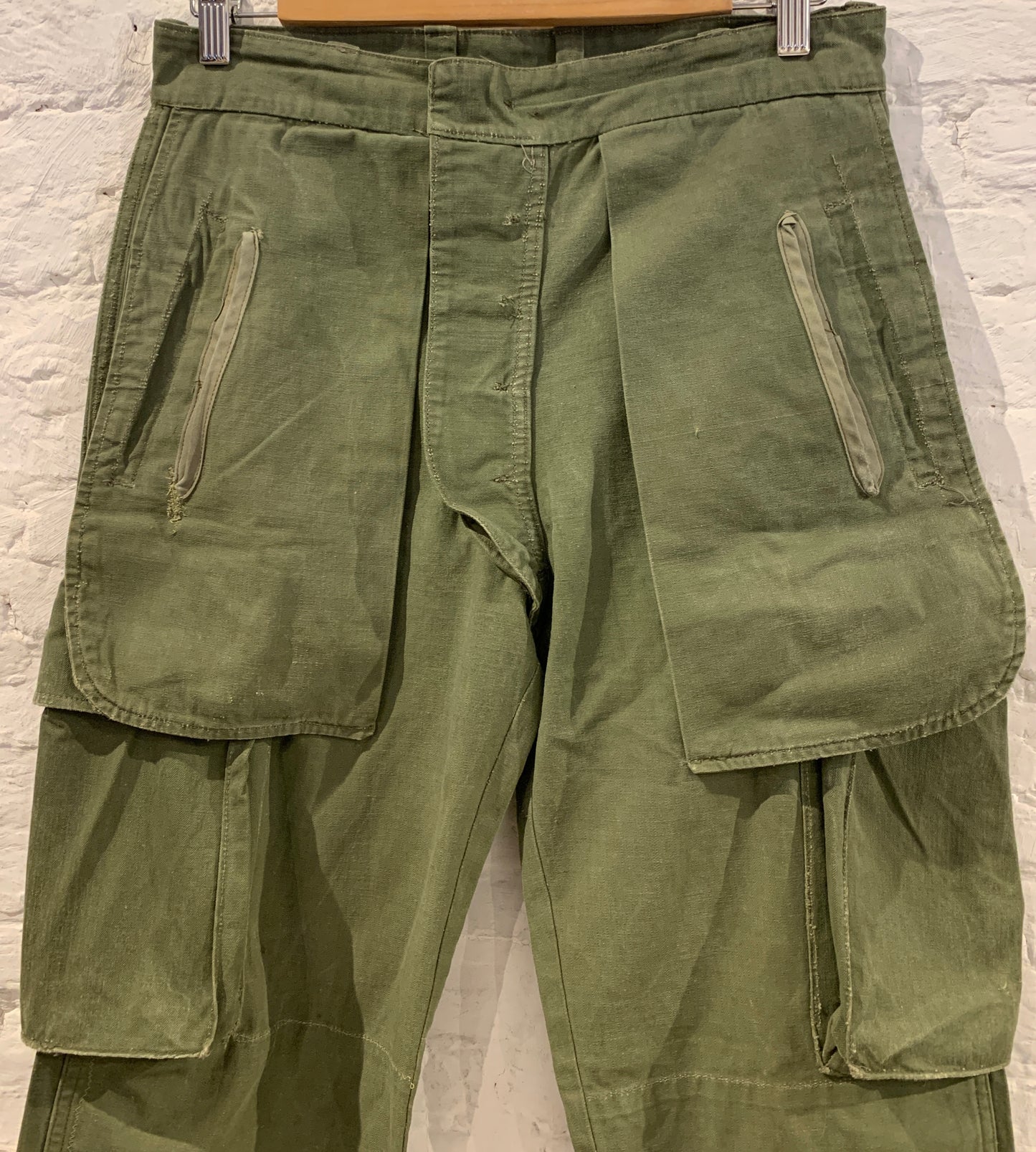 Martin Margiela A/W98 Inside-Out Green Cotton Army trousers