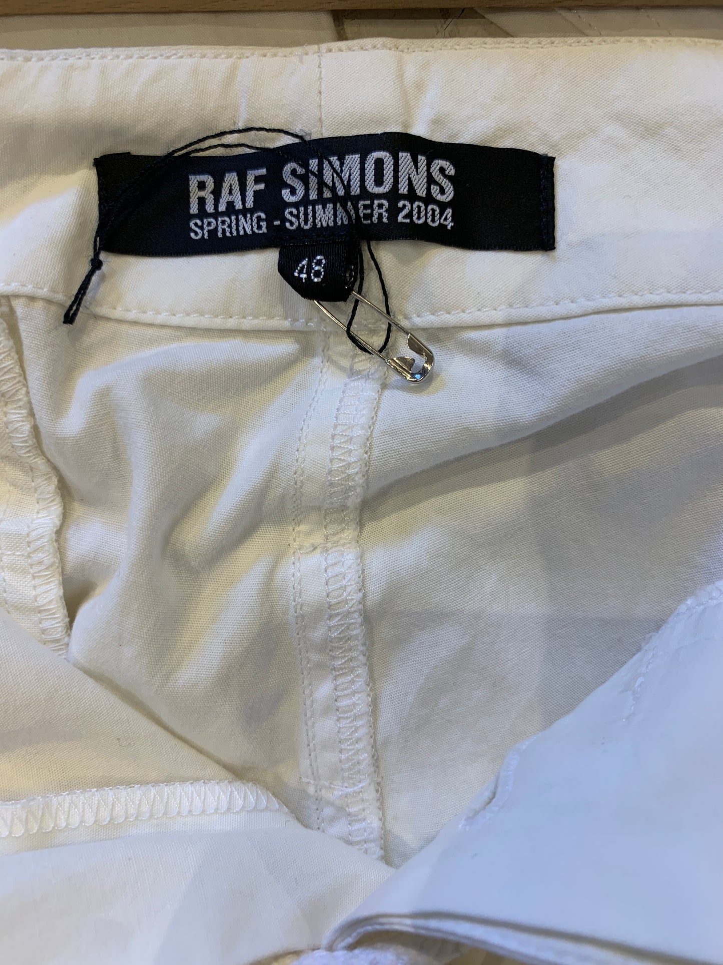 Raf Simons S/S 2004 May the Circle Be Unbroken Collection White Cotton Rope Wide Leg Trousers