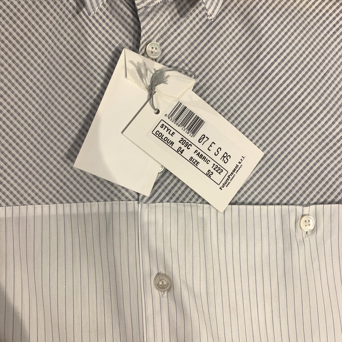 Raf Simons Spring Summer 2007 cotton short sleeve patchwork shirt NWT