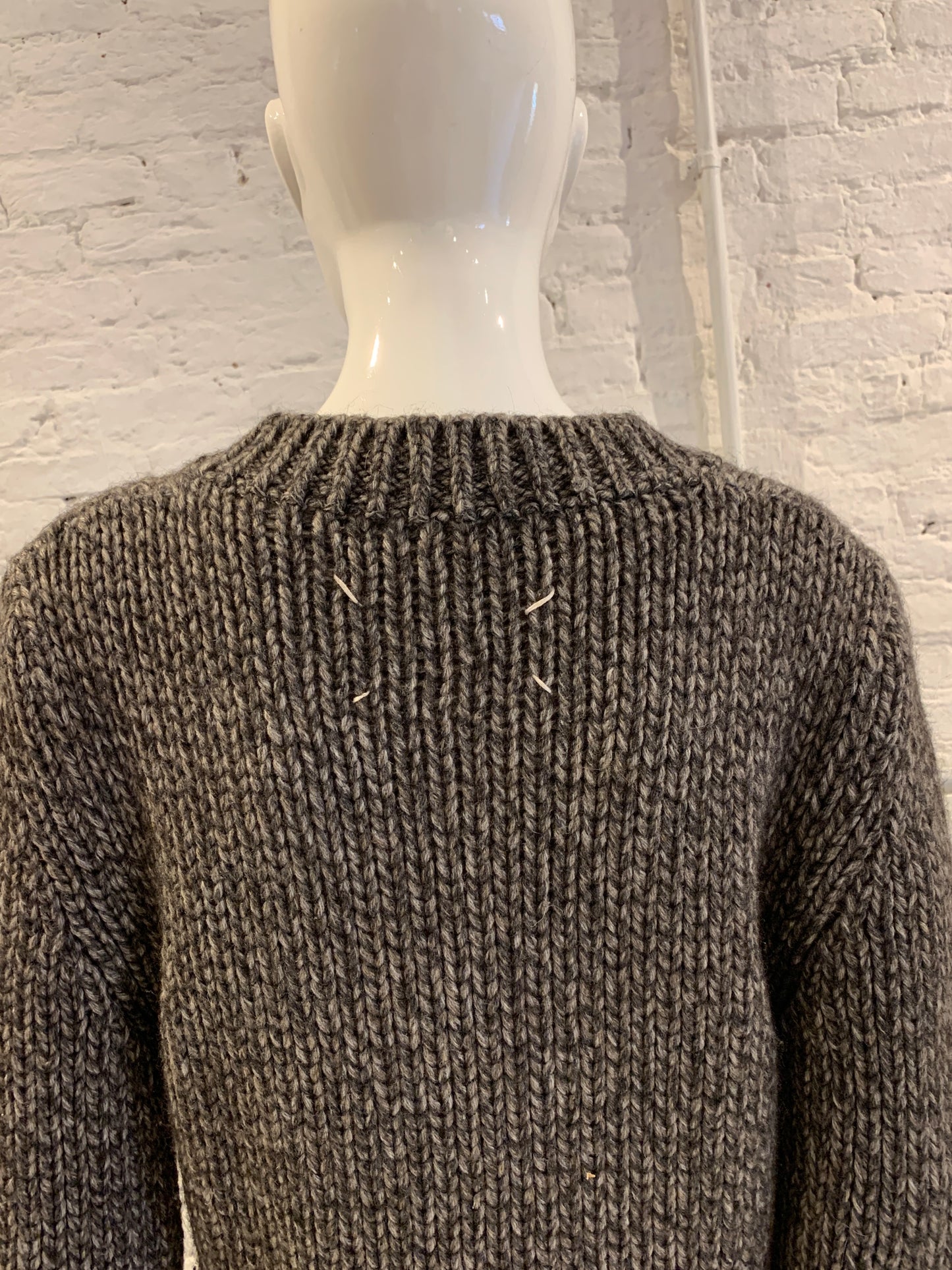 Rare Vintage Martin Margiela 90s Miss Deanna V-neck Heavy Knit Sweater. Antwerp 6