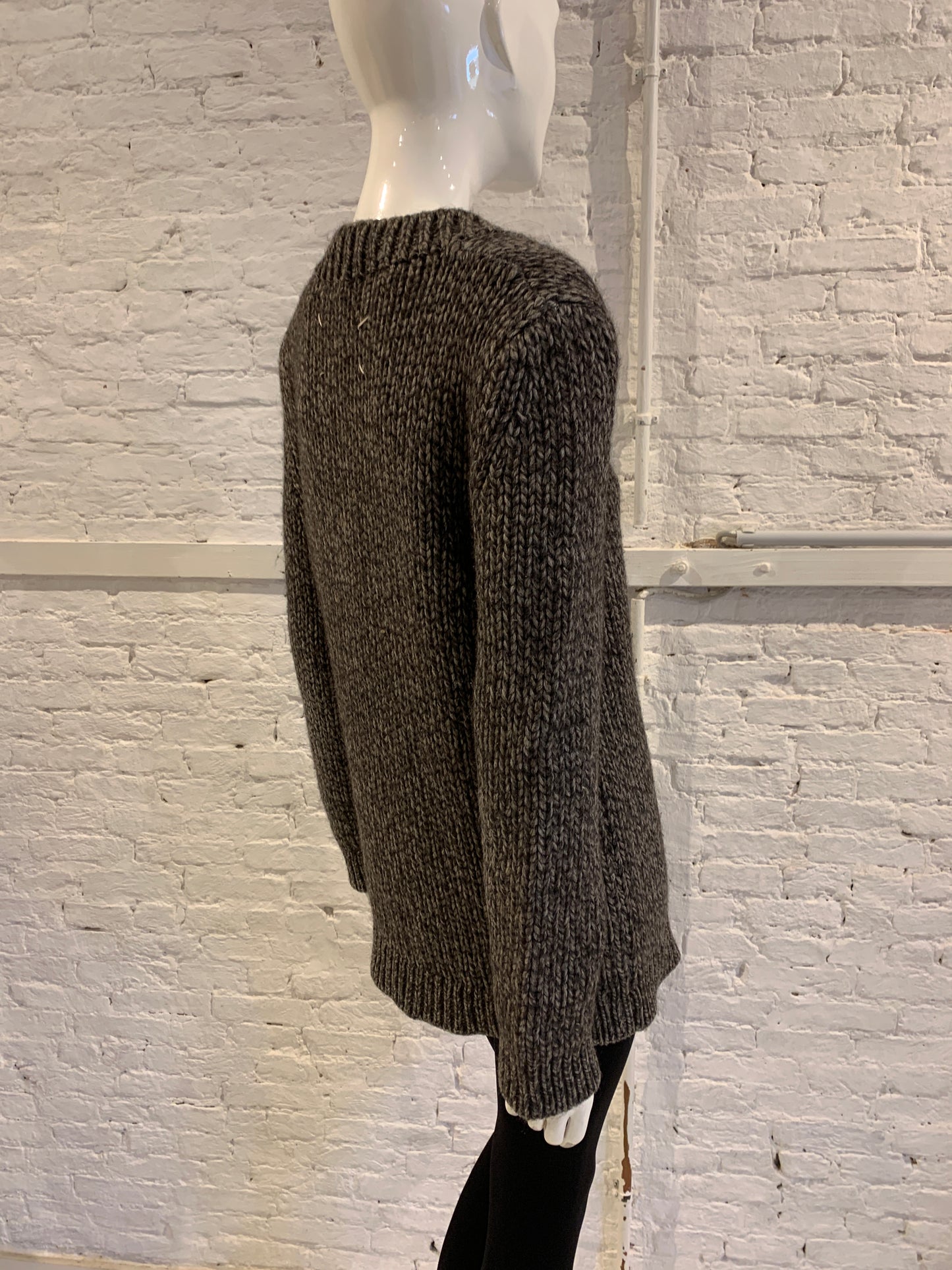 Rare Vintage Martin Margiela 90s Miss Deanna V-neck Heavy Knit Sweater. Antwerp 6