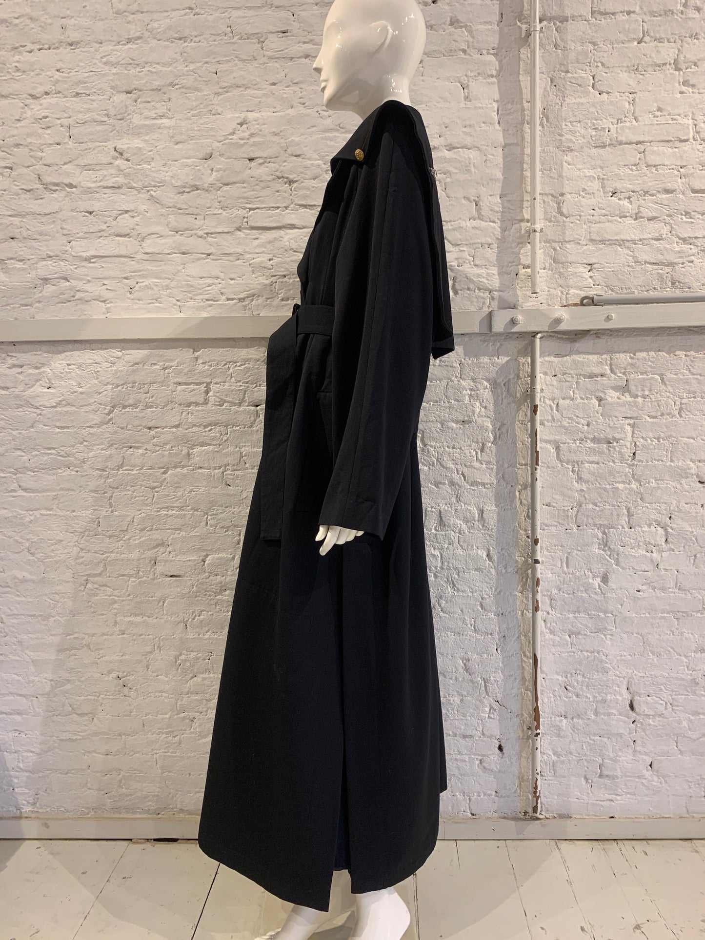 Vintage Marithe Francois Girbaud 1990s  Double Beasted Maxi Coat with Sailor Collar