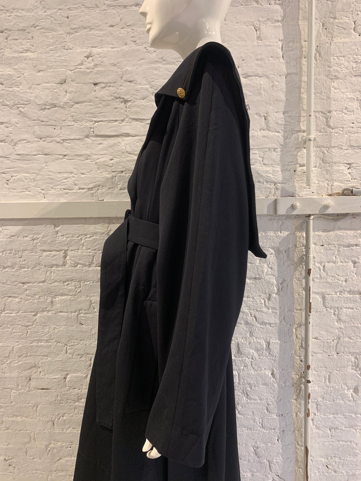 Vintage Marithe Francois Girbaud 1990s  Double Beasted Maxi Coat with Sailor Collar