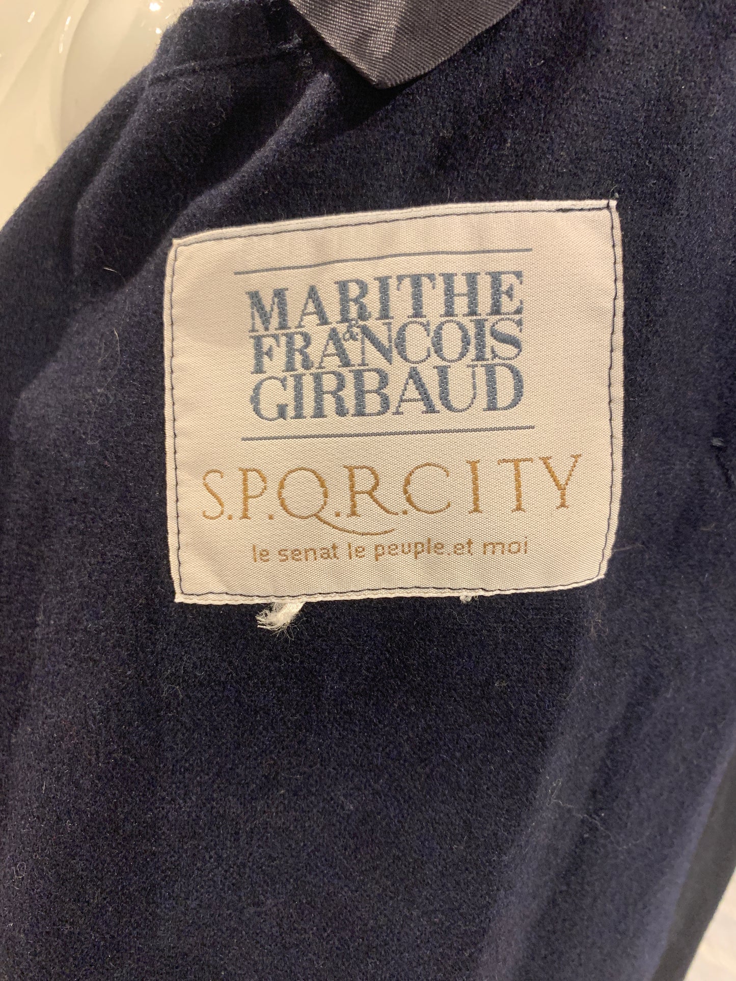 Vintage Marithe Francois Girbaud 1990s  Double Beasted Maxi Coat with Sailor Collar