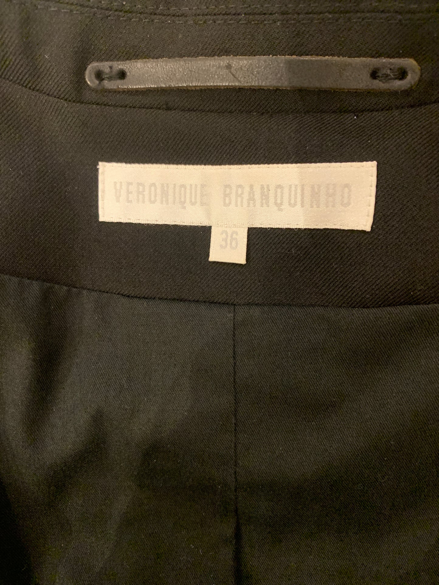 Vintage Veronique Branquinho Black Wool Blazer with Layered Lapel. Antwerp 6