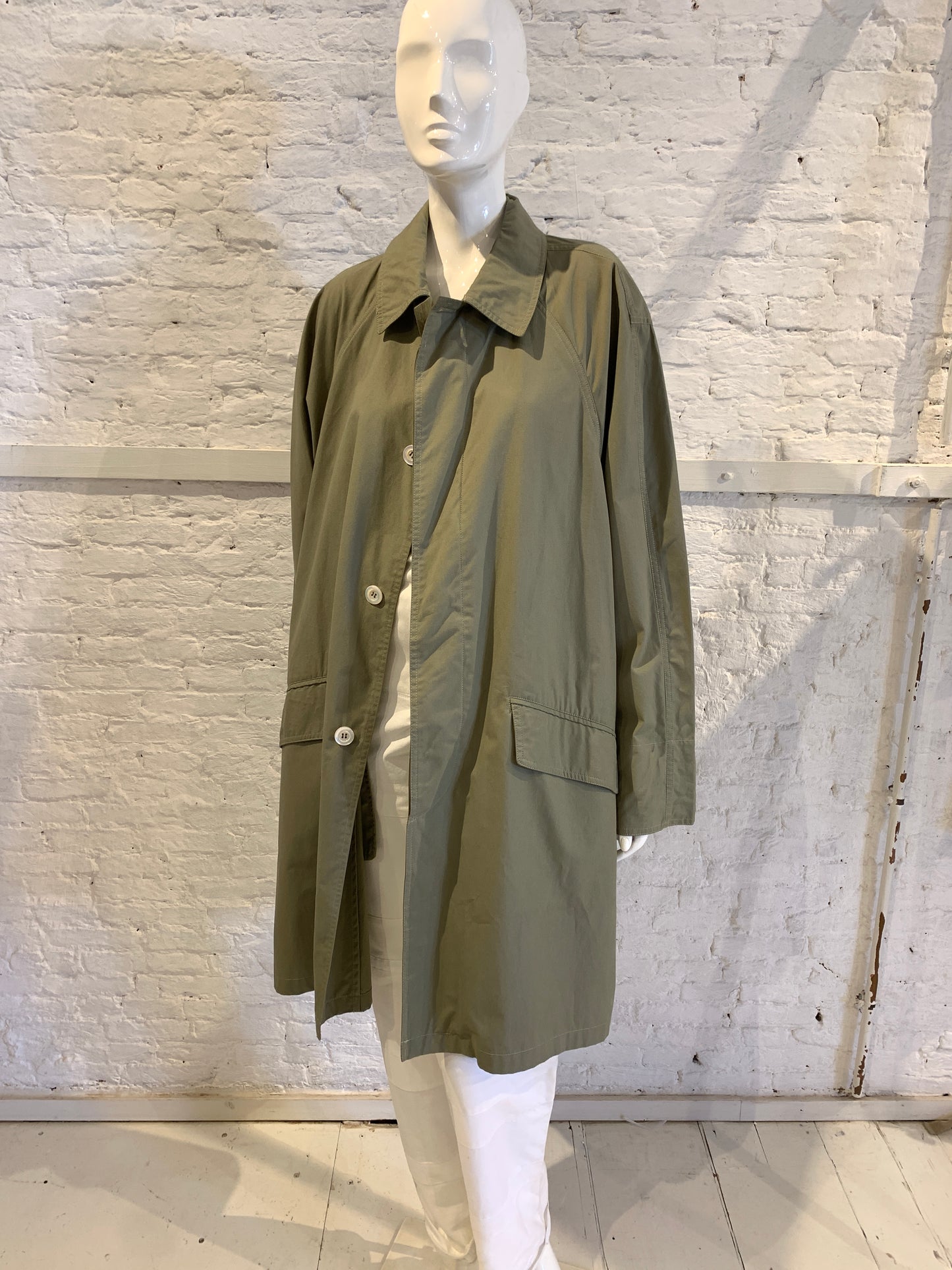 Vintage 1980s/90s Giorgio Armani Italy Cotton Military Mac