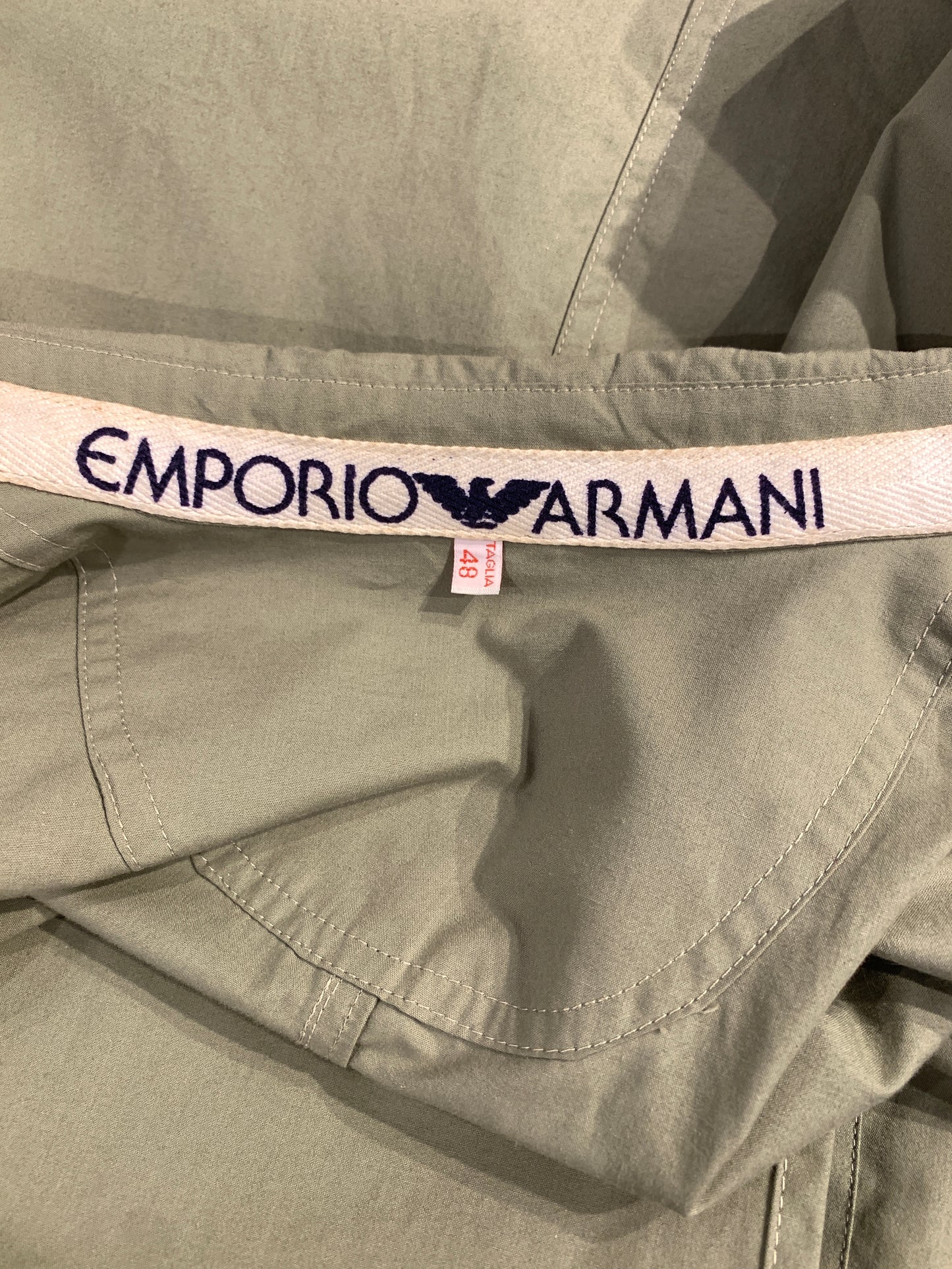 Vintage 1980s/90s Giorgio Armani Italy Cotton Military Mac