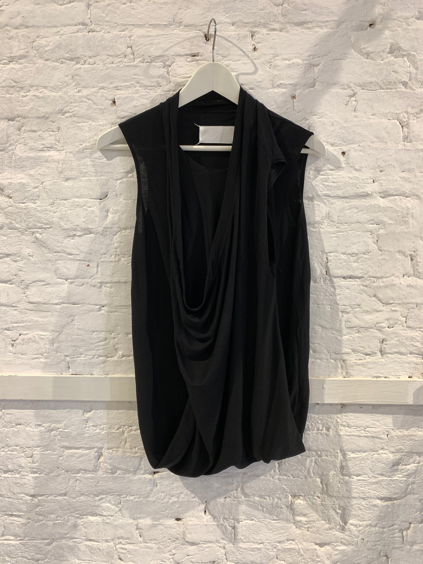 Vintage 90s/ 2000's Martin Margiela -Miss Deanna Black Draped top
