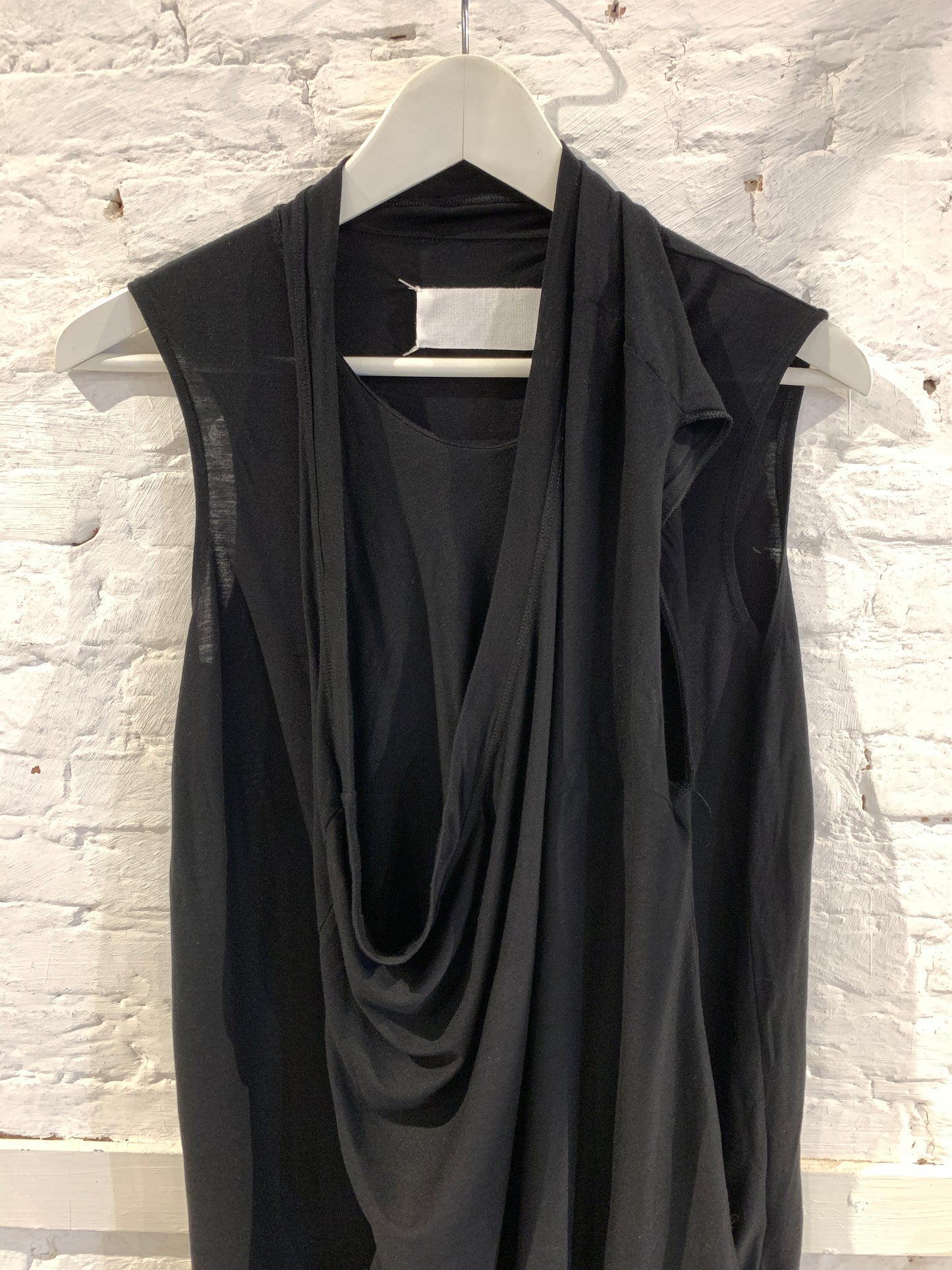 Vintage 90s/ 2000's Martin Margiela -Miss Deanna Black Draped top