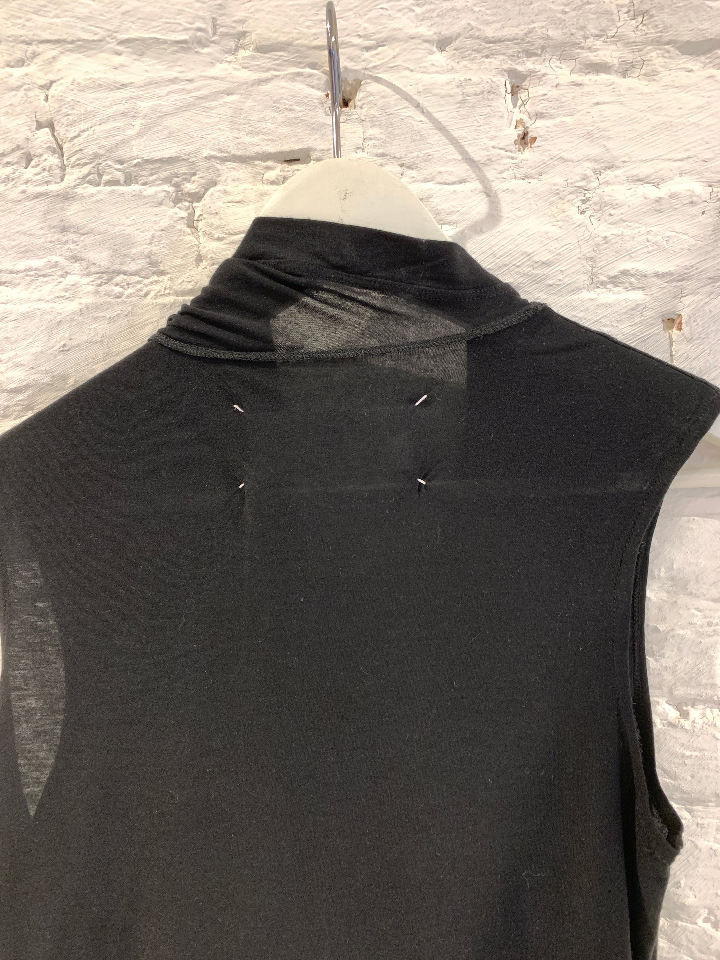 Vintage 90s/ 2000's Martin Margiela -Miss Deanna Black Draped top