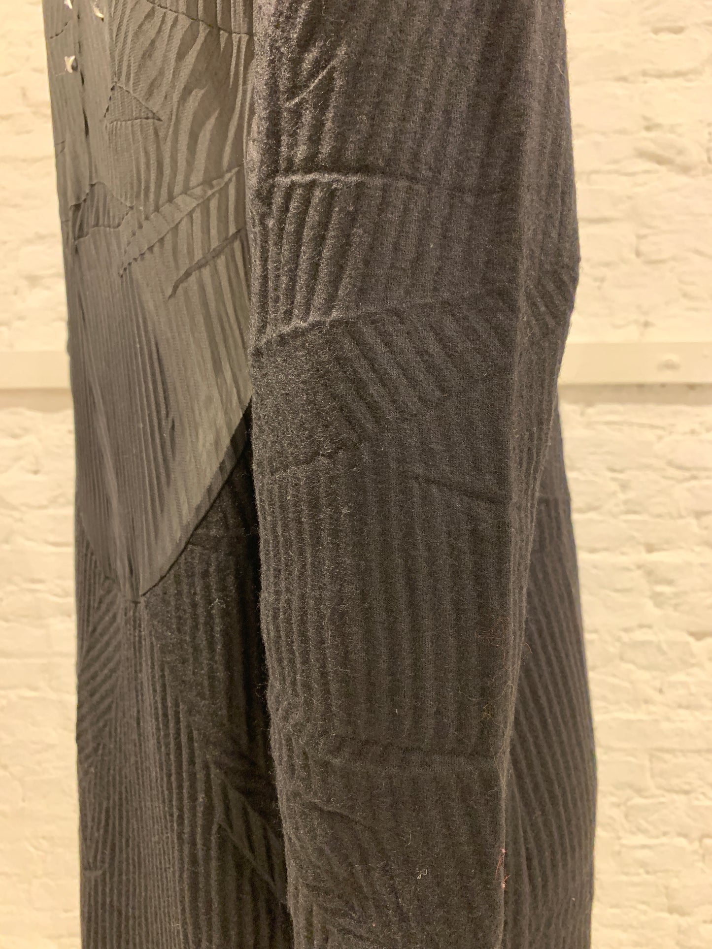 Vintage Maison Martin Margiela Black Wool Dress, Permanent Crease And Semi  Sheer Back