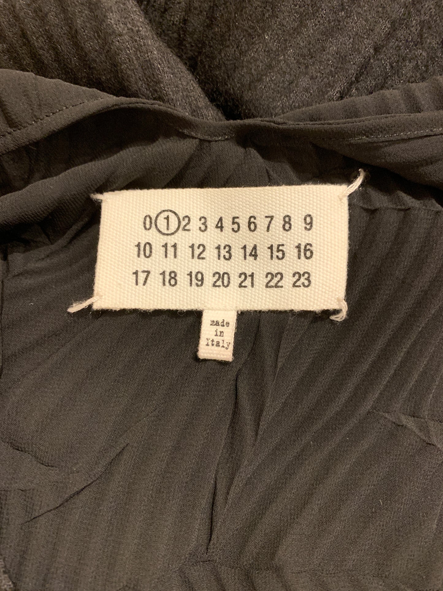 Vintage Maison Martin Margiela Black Wool Dress, Permanent Crease And Semi  Sheer Back