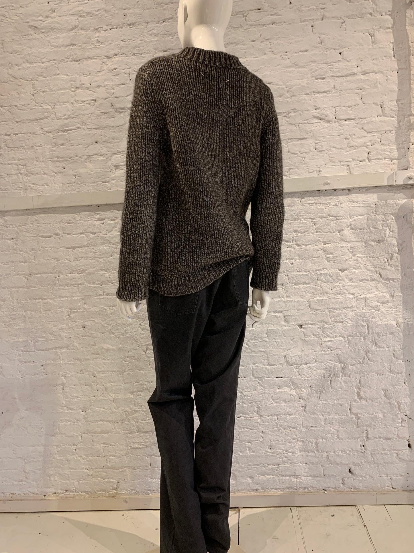 Rare Vintage Martin Margiela 90s Miss Deanna V-neck Heavy Knit Sweater. Antwerp 6