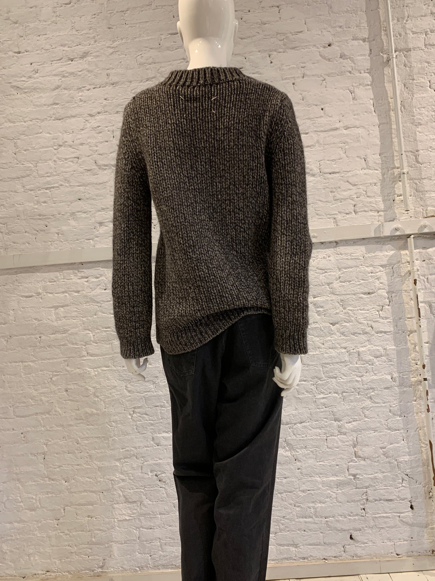 Rare Vintage Martin Margiela 90s Miss Deanna V-neck Heavy Knit Sweater. Antwerp 6