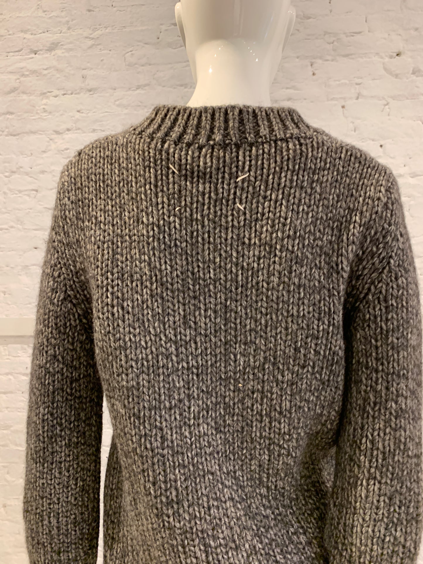 Rare Vintage Martin Margiela 90s Miss Deanna V-neck Heavy Knit Sweater. Antwerp 6