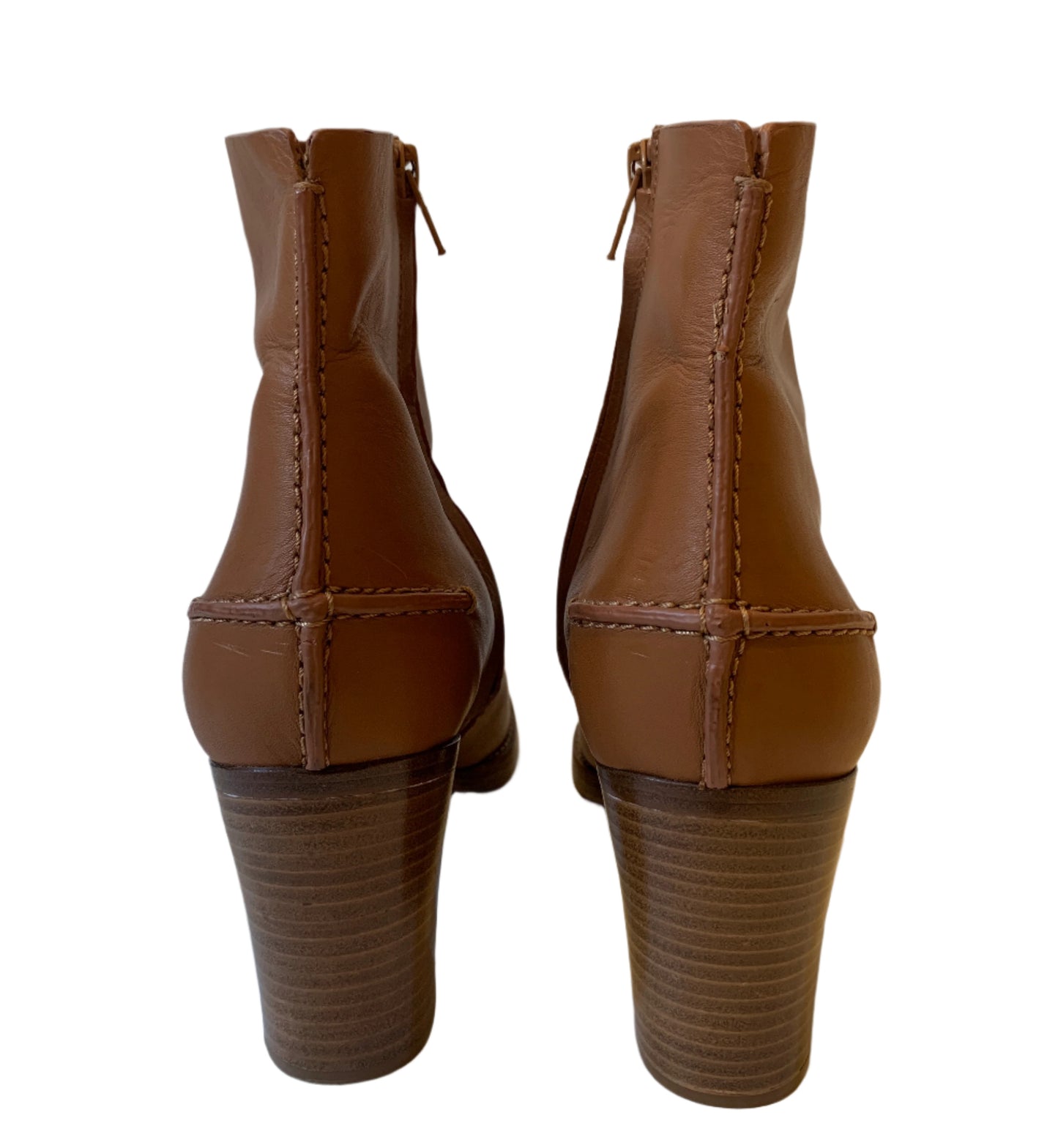 Veronique Branquinho Tan Leather Ankle Boots 39.5