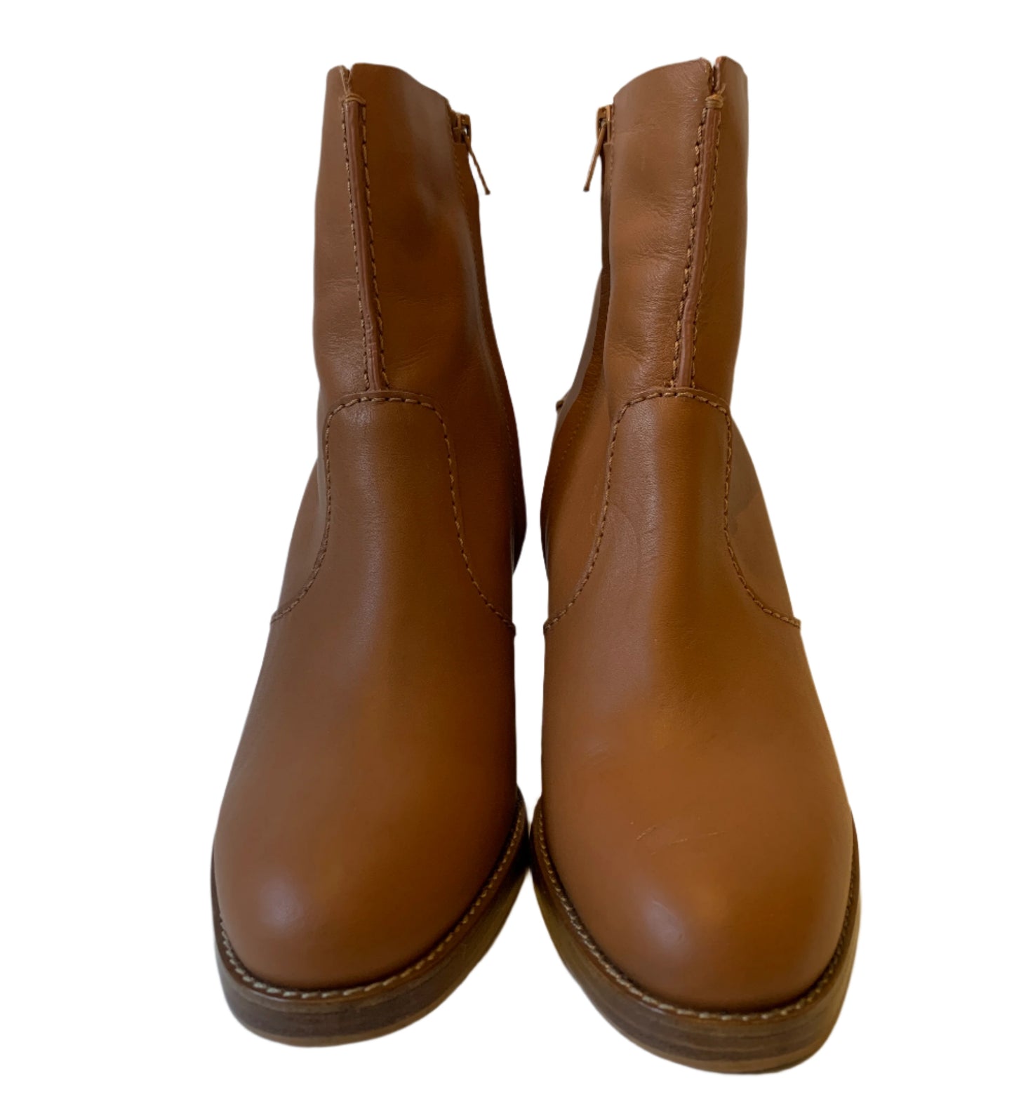 Veronique Branquinho Tan Leather Ankle Boots 39.5