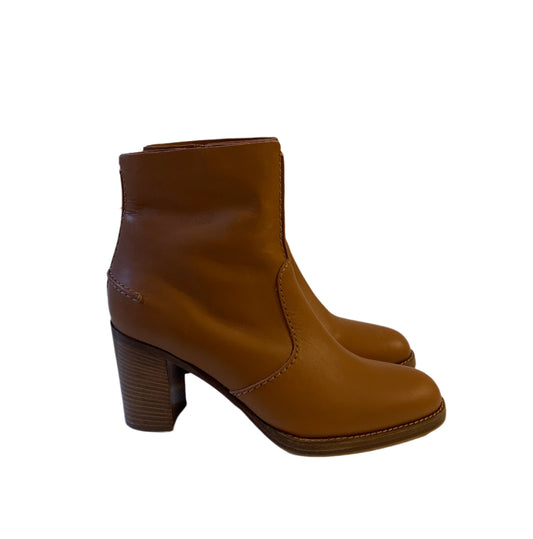 Veronique Branquinho Tan Leather Ankle Boots 39.5