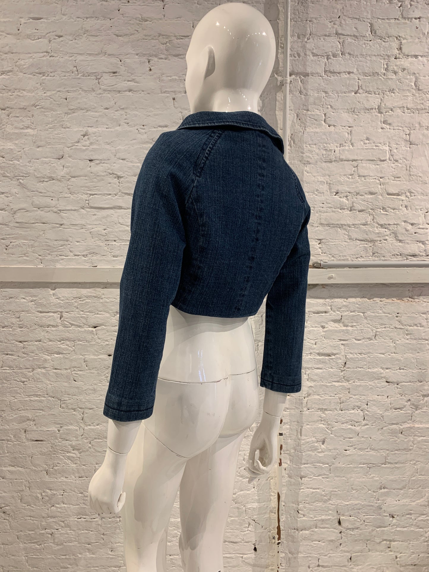 Hussein Chalayan Fall 2004 RTW Cropped jeans Jacket. Rare, documented