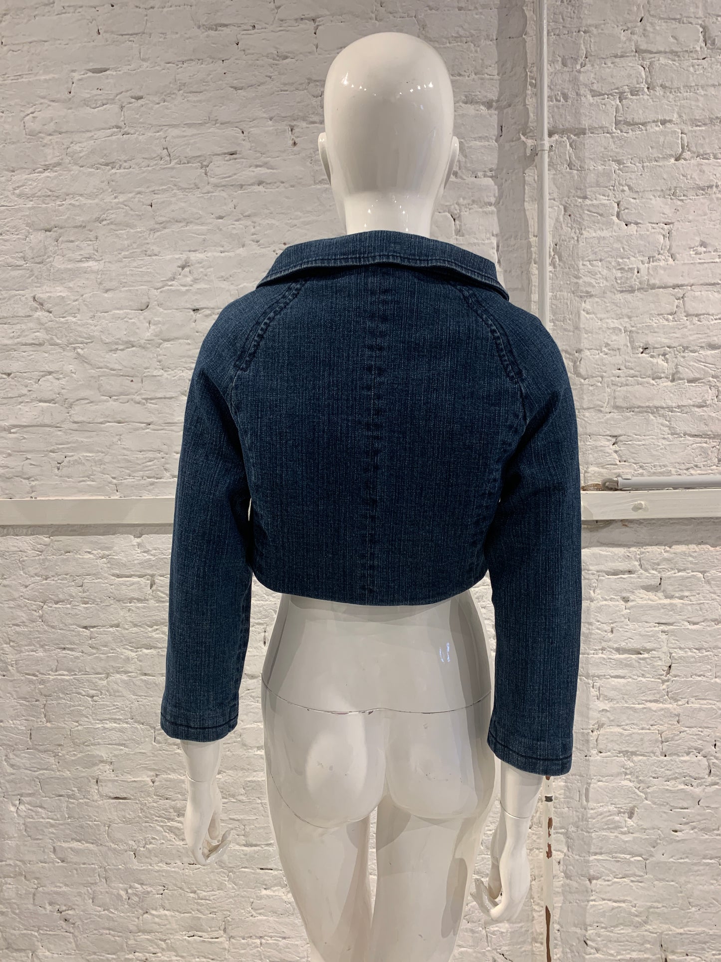 Hussein Chalayan Fall 2004 RTW Cropped jeans Jacket. Rare, documented