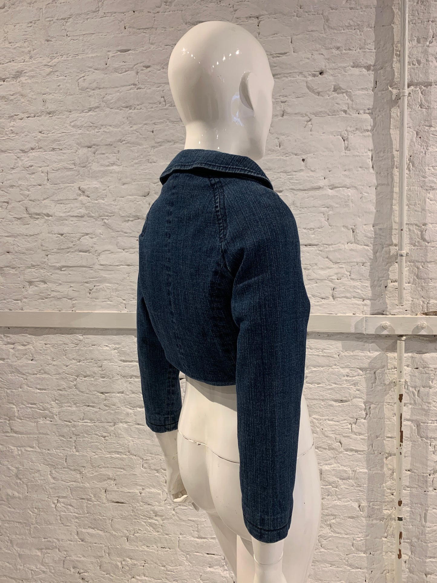 Hussein Chalayan Fall 2004 RTW Cropped jeans Jacket. Rare, documented