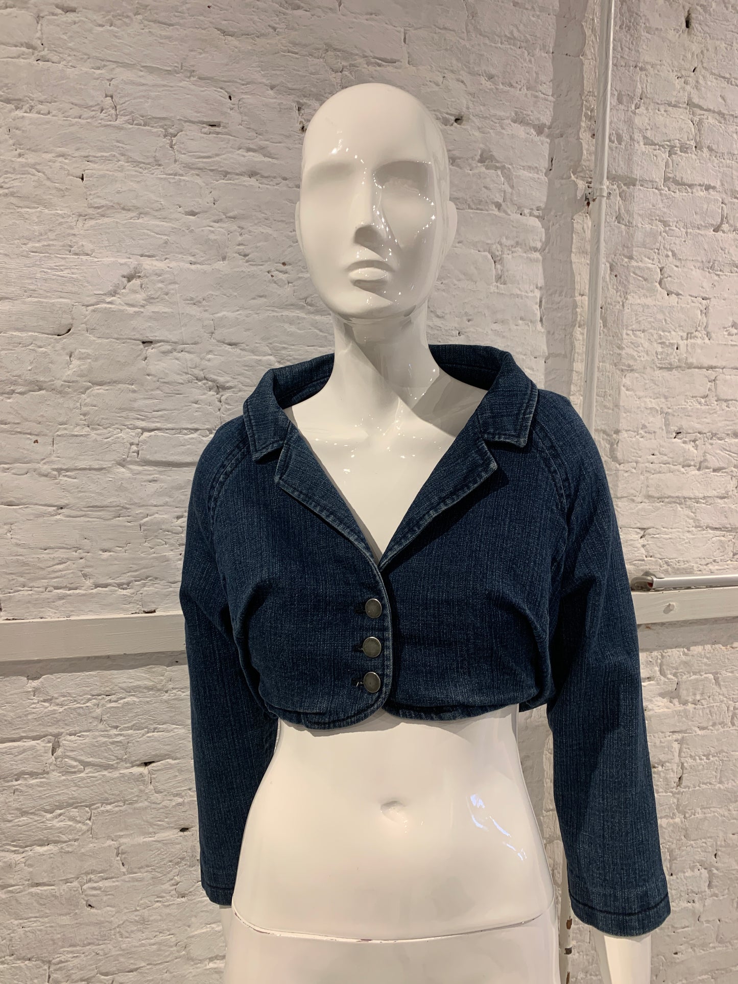 Hussein Chalayan Fall 2004 RTW Cropped jeans Jacket. Rare, documented