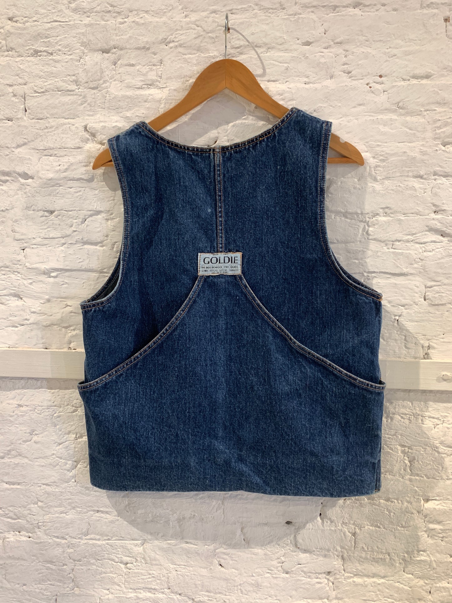 Vintage 1980s Denim Gilet Goldie Designed by Katharine Hamnett. RARE