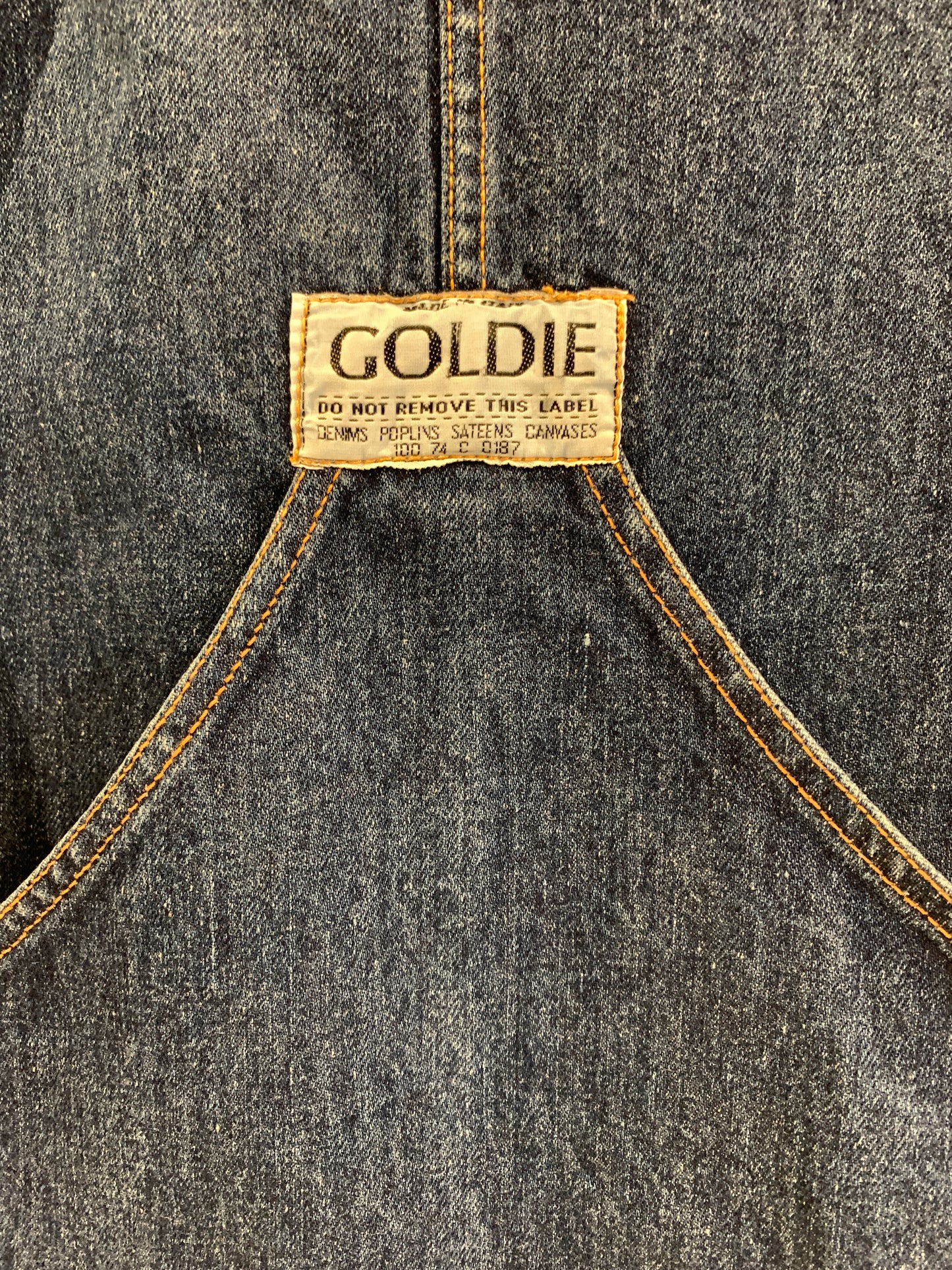 Vintage 1980s Denim Gilet Goldie Designed by Katharine Hamnett. RARE
