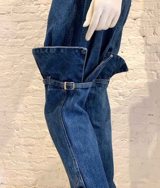 Rare Vintage 1980s Katharine Hamnett X Goldie Utility Cotton Jeans Equestrian Boots