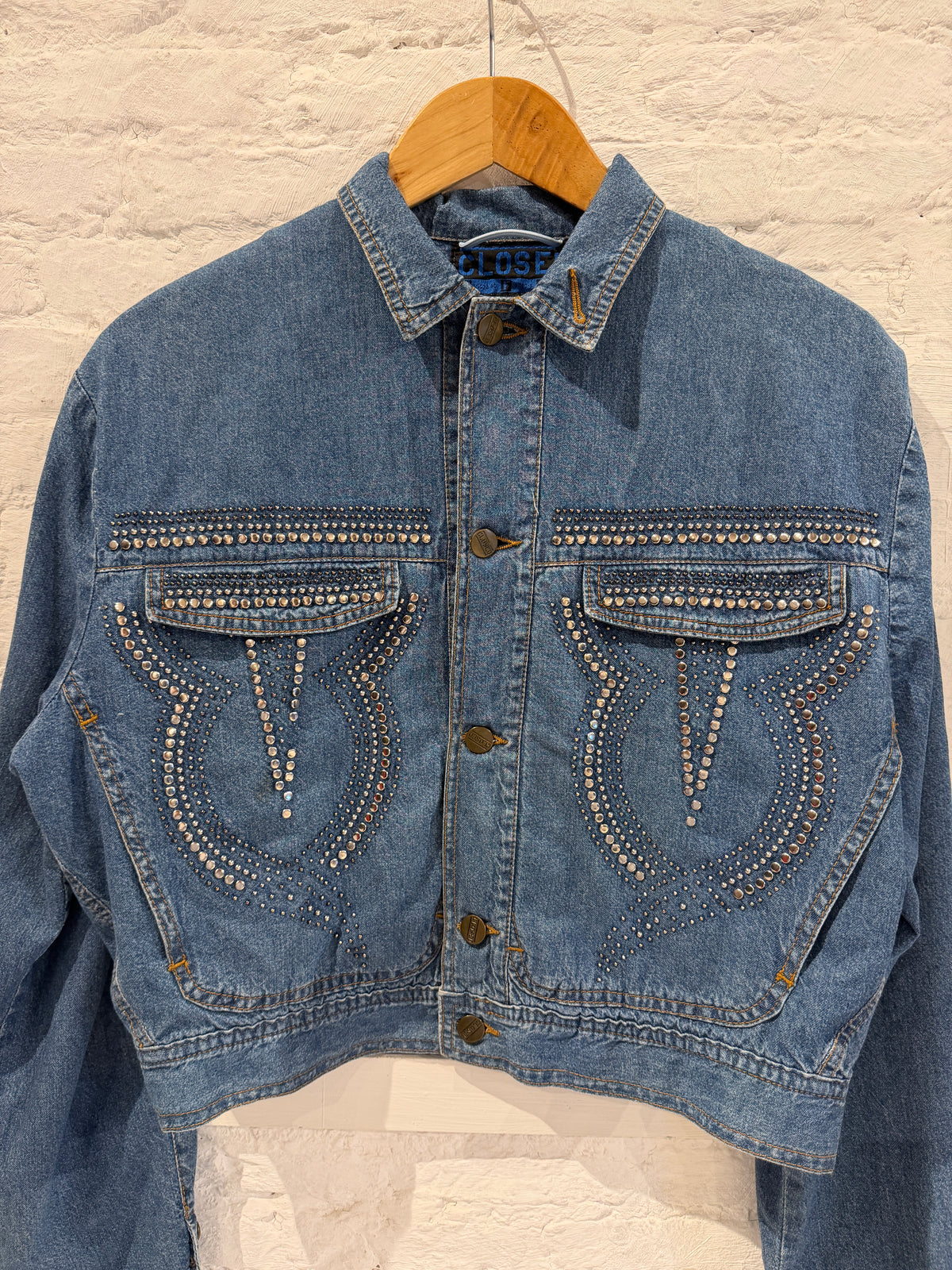 1980s CLOSED by Marithé + François Girbaud Studded Denim Jacket