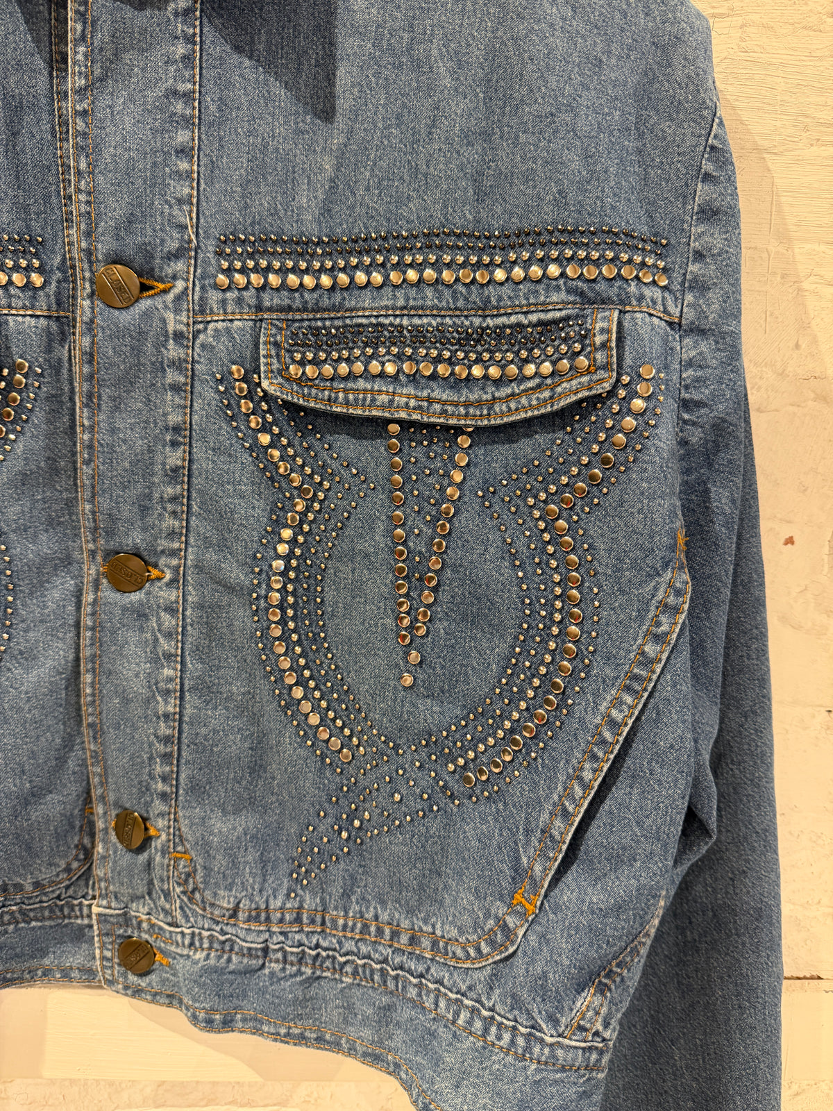 1980s CLOSED by Marithé + François Girbaud Studded Denim Jacket