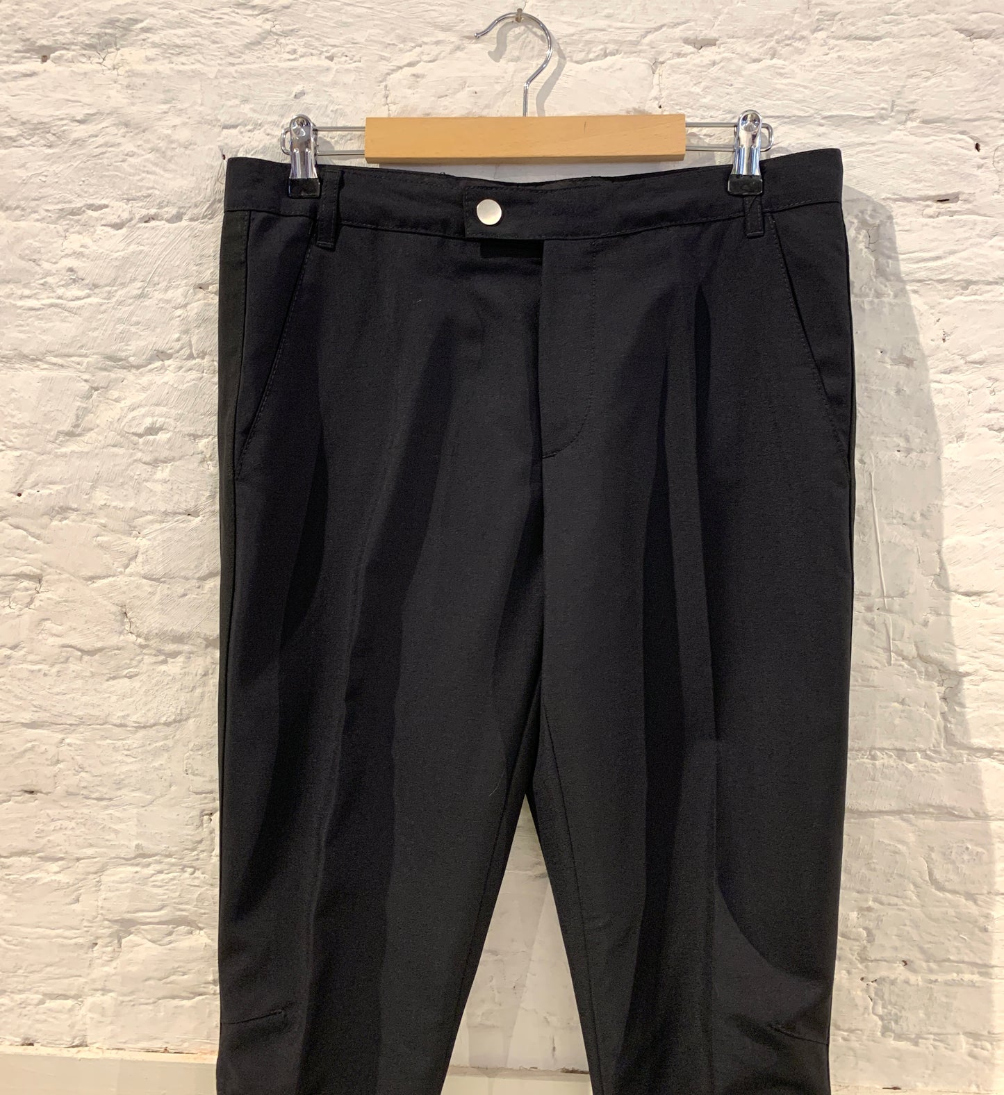 Rare Vintage Raf Simons Wool Tuexedo Darted Knee Trousers