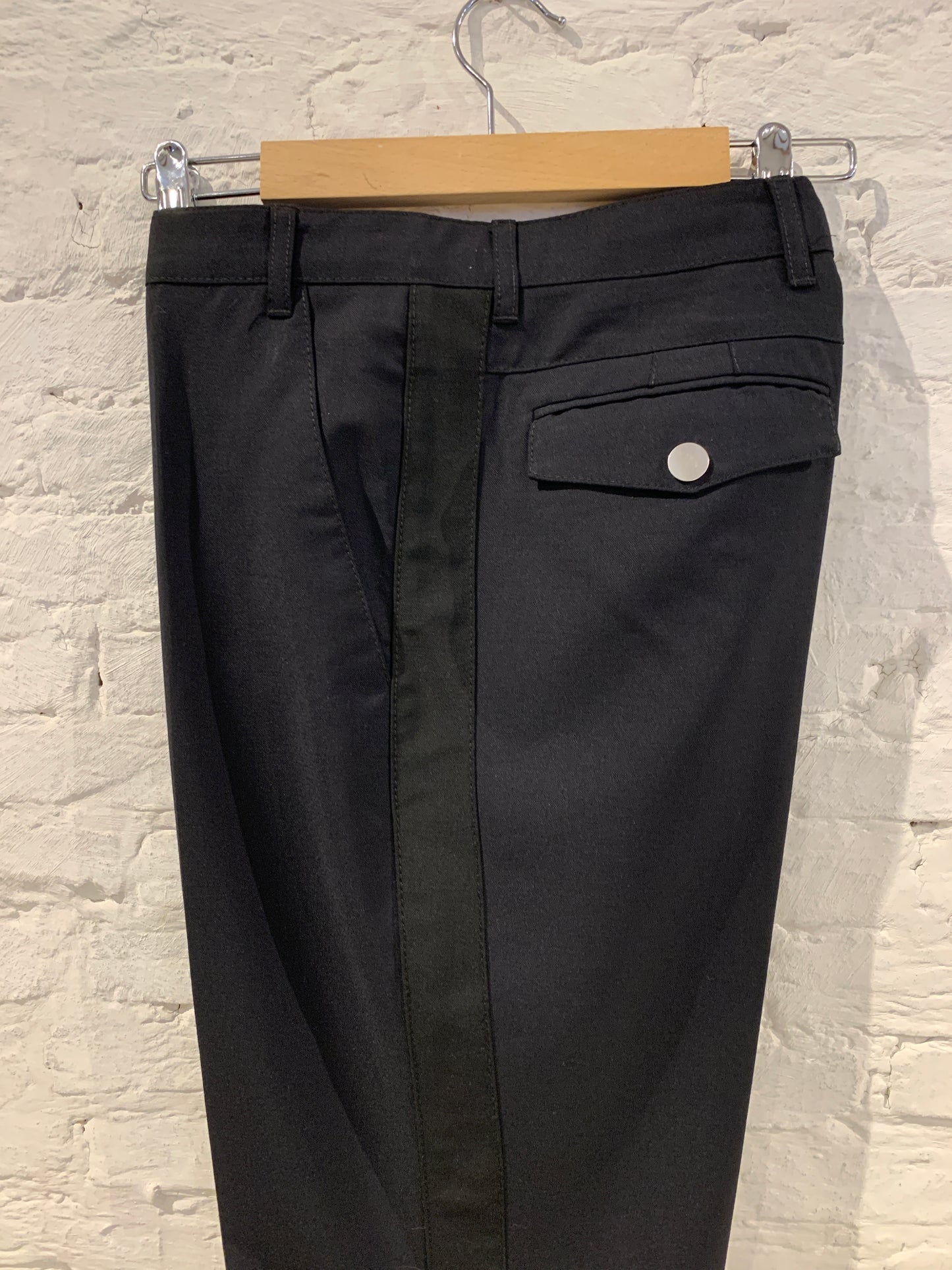 Rare Vintage Raf Simons Wool Tuexedo Darted Knee Trousers