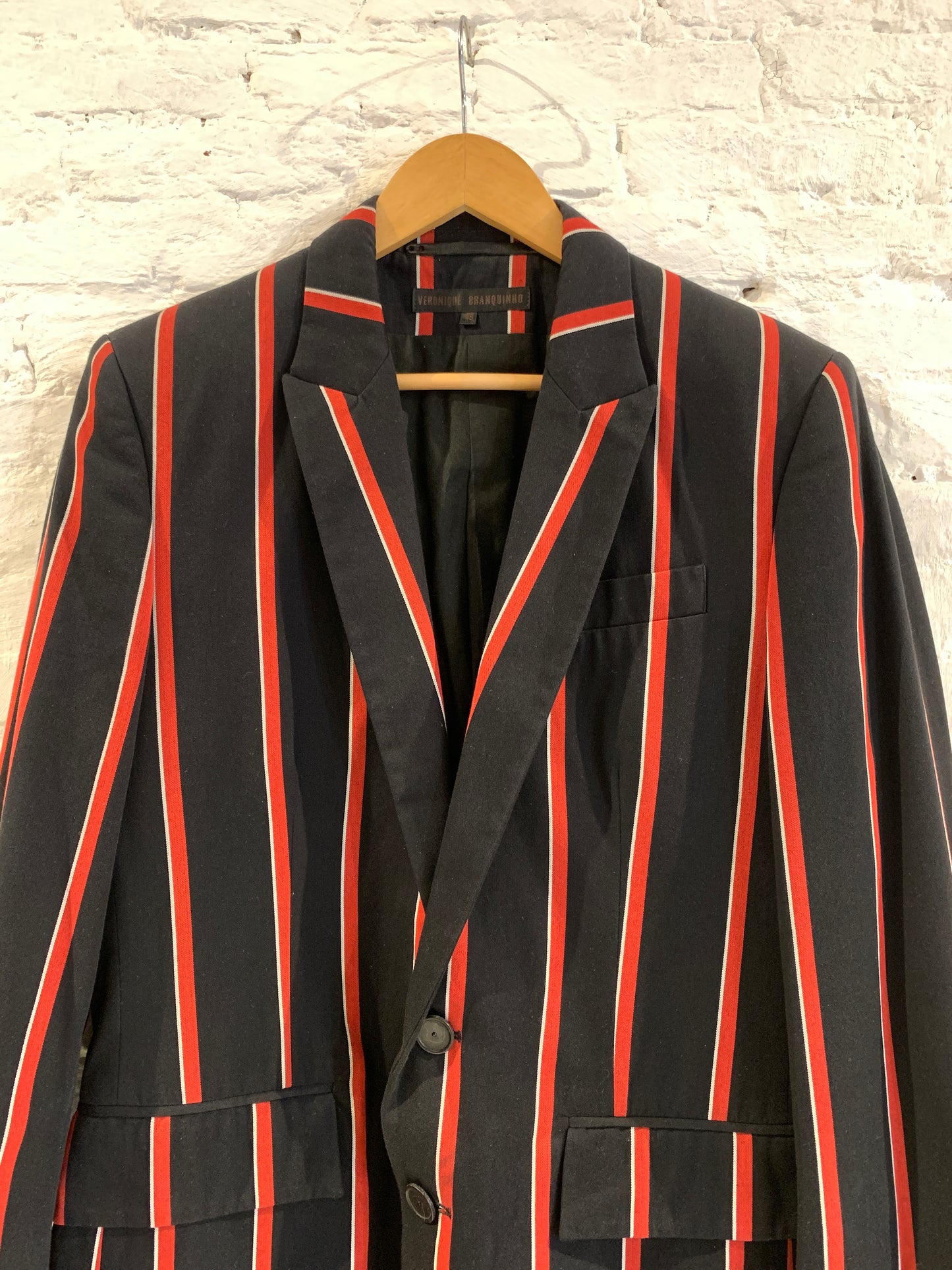 Vintage Veronique Branquinho SS 2006 Striped School Boy Blazer Jacket