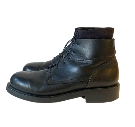 Vintage Dirk Schönberger  Black Leather Military Style Boots