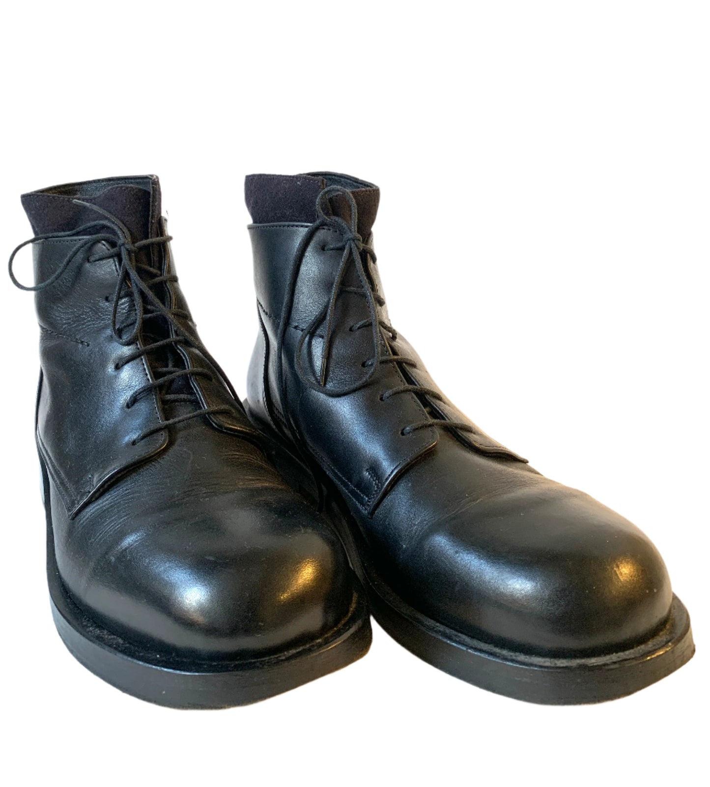 Vintage Dirk Schönberger  Black Leather Military Style Boots