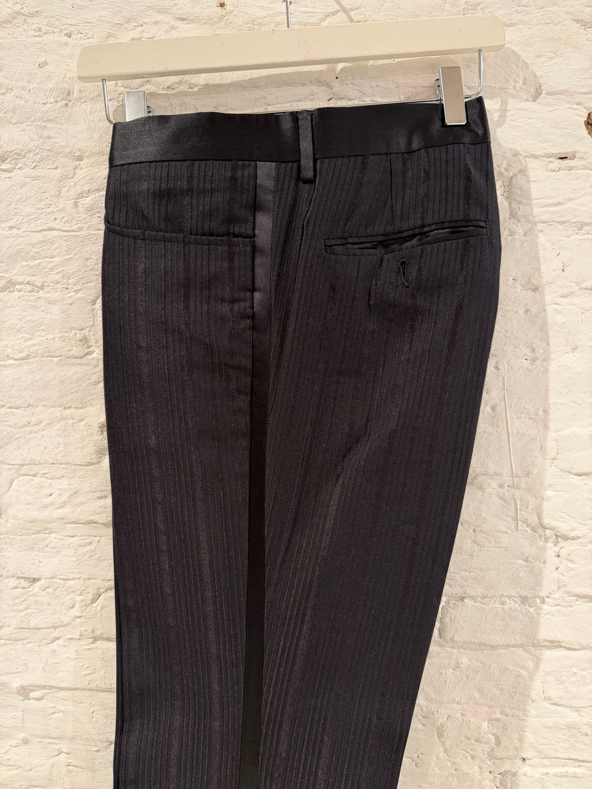 NWT Archival 2008 Gucci Cotton-Silk Tuxedo Trousers - Size IT 50