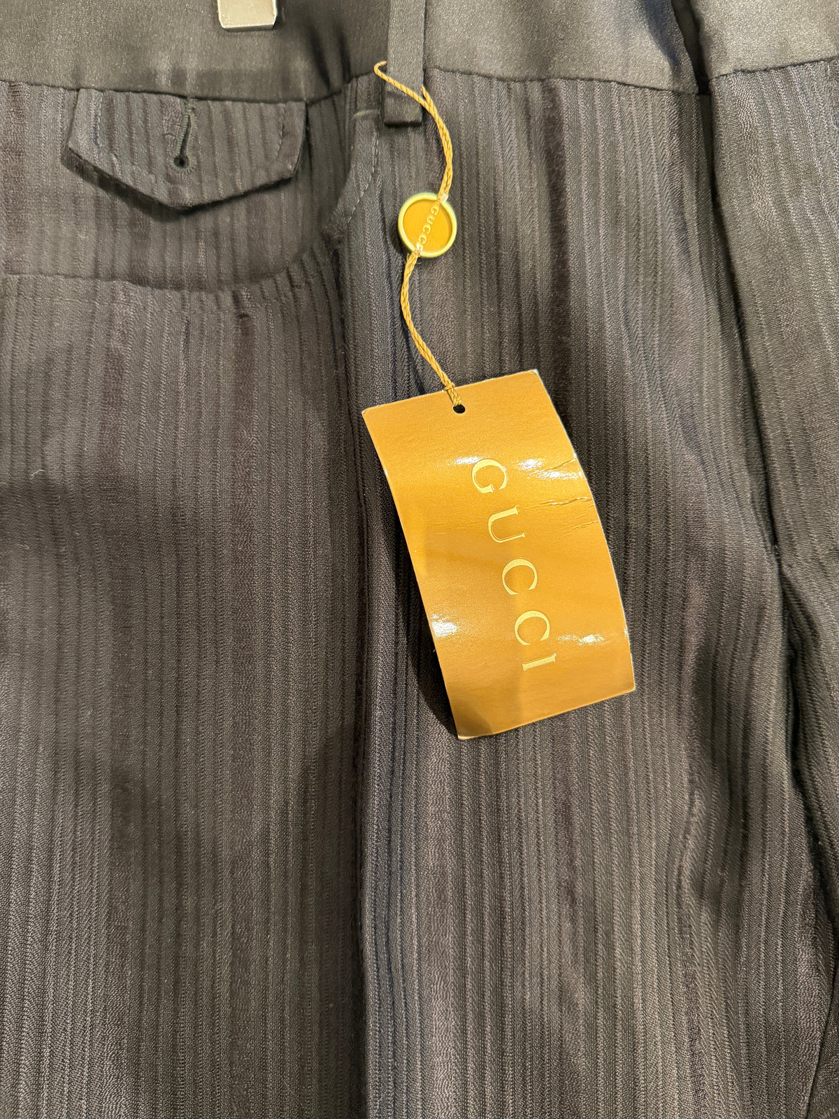 NWT Archival 2008 Gucci Cotton-Silk Tuxedo Trousers - Size IT 50
